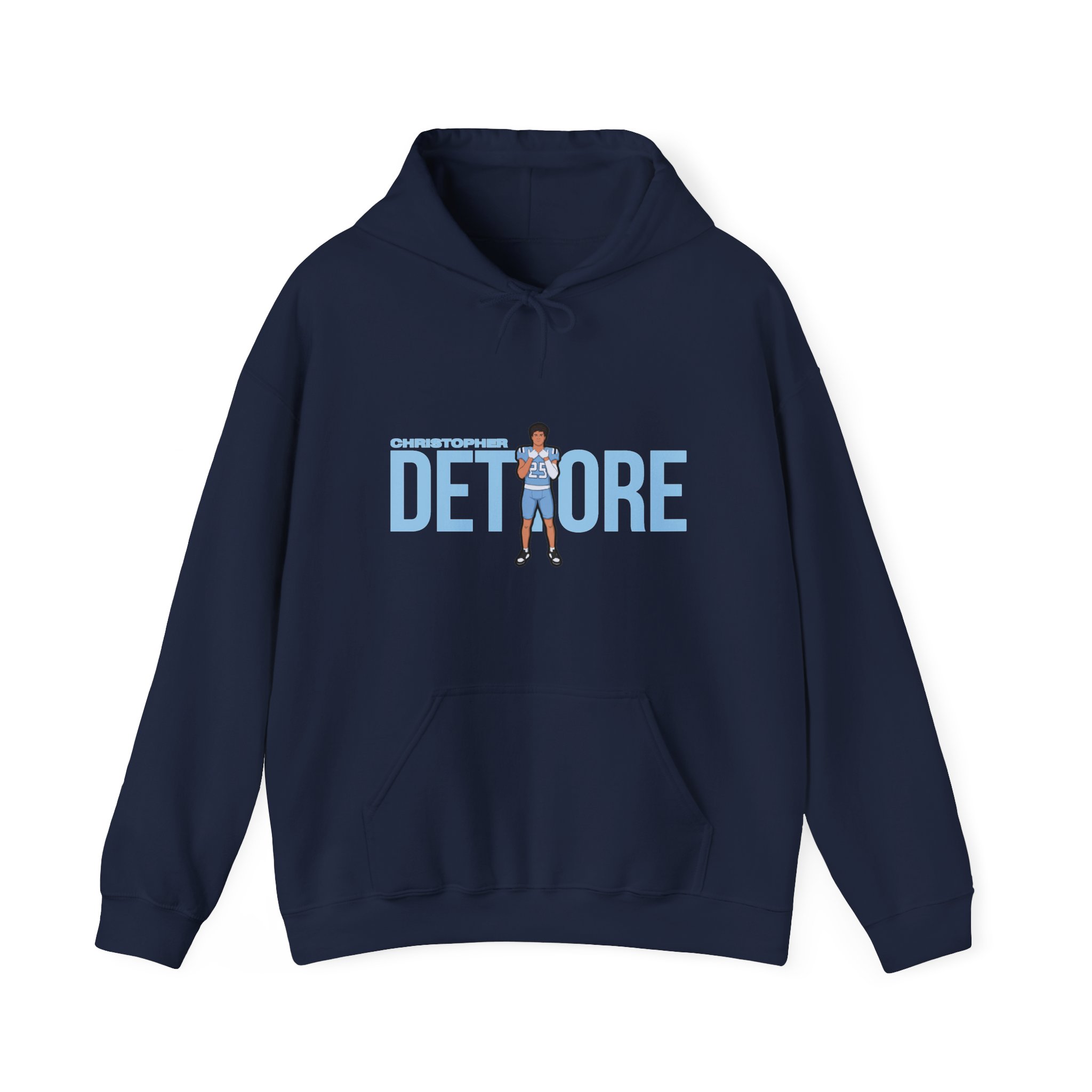 Hoodie — character_player_name in Navy