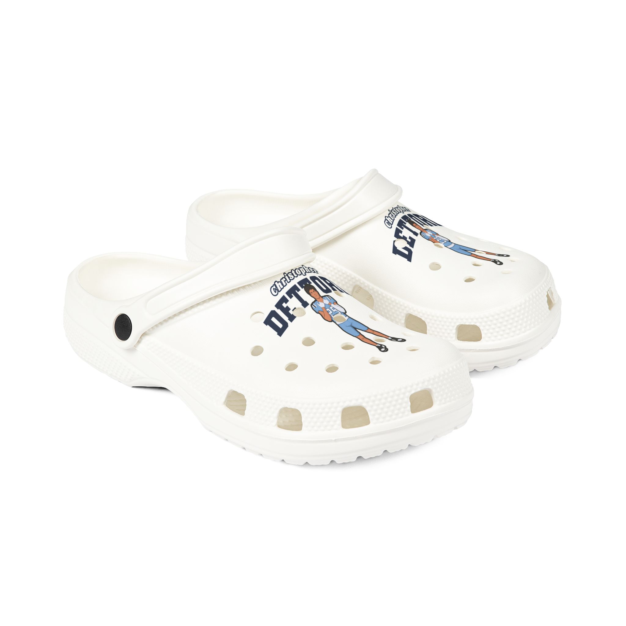 Rubber Clogs — character_name_arch in White