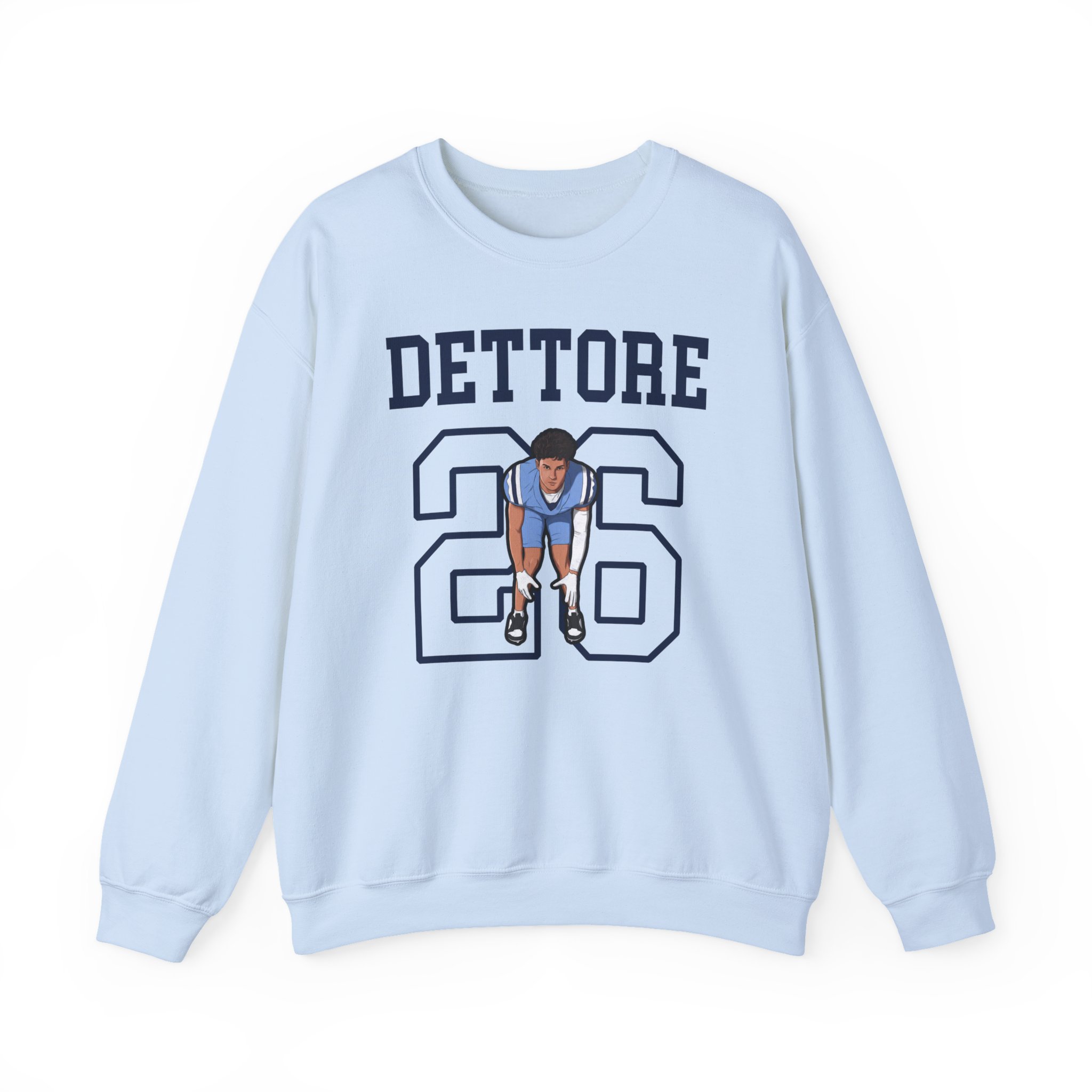 Crewneck Sweatshirt — character_shirsey in Light Blue