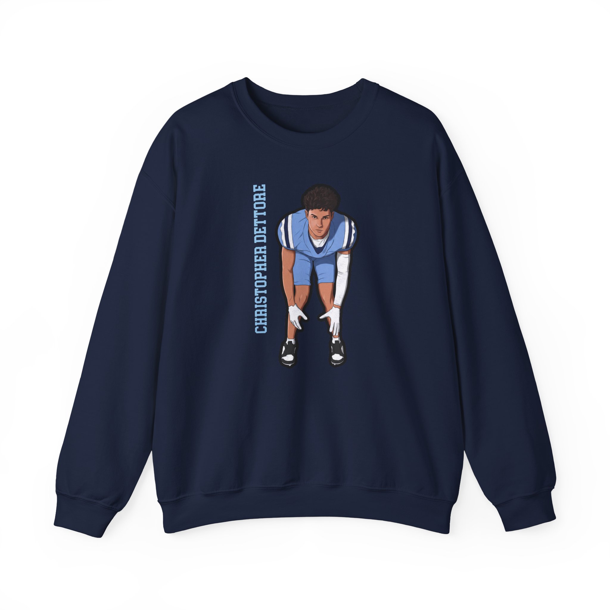 Crewneck Sweatshirt — character_name_vertical in Navy