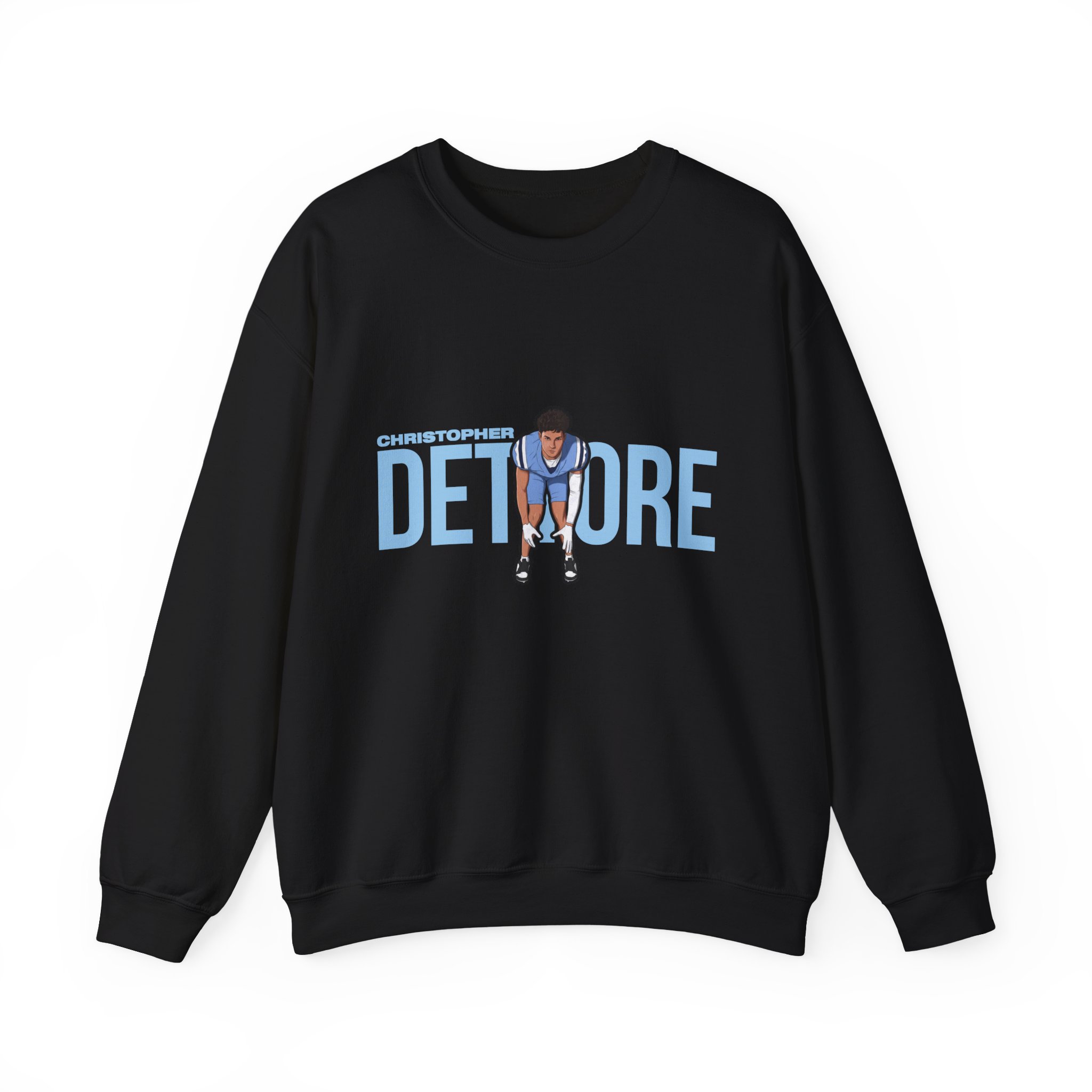 Crewneck Sweatshirt — character_player_name in Black