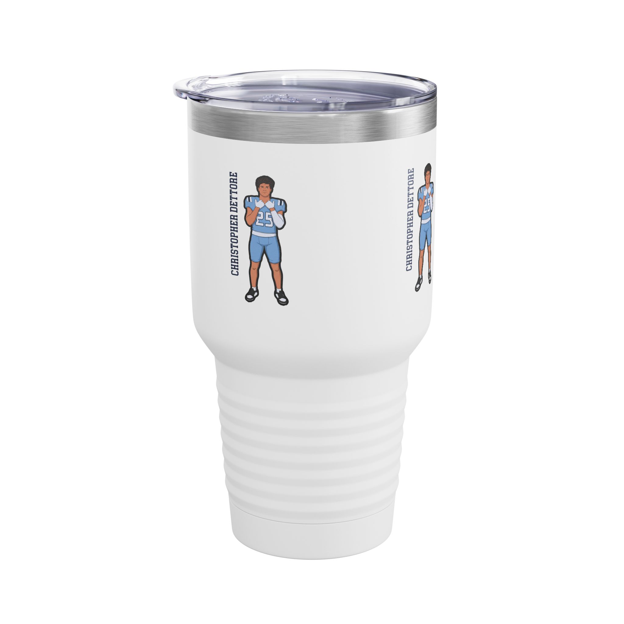 30oz Tumbler — character_name_vertical in White