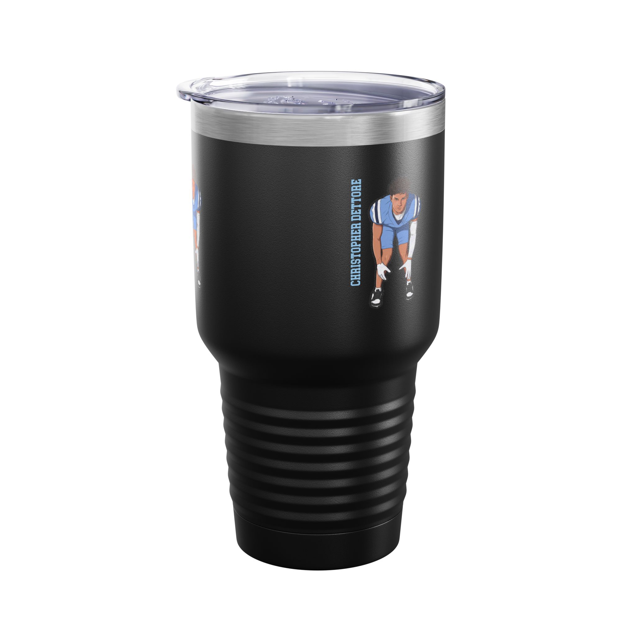 30oz Tumbler — character_name_vertical in Black