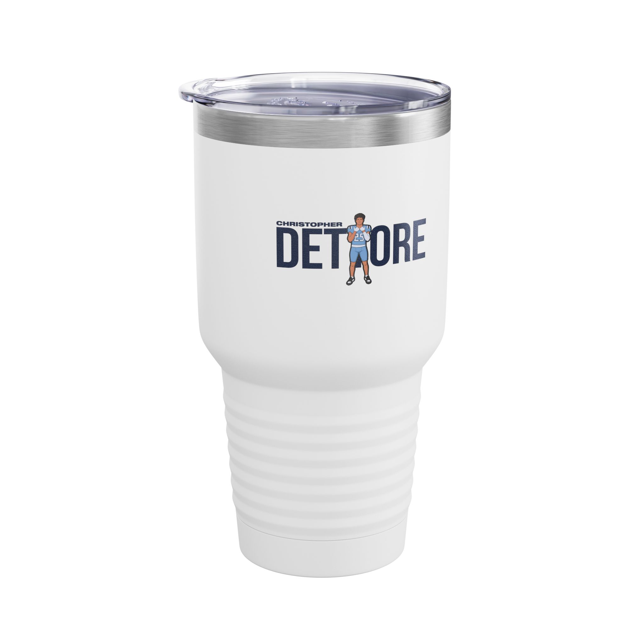 30oz Tumbler — character_player_name in White