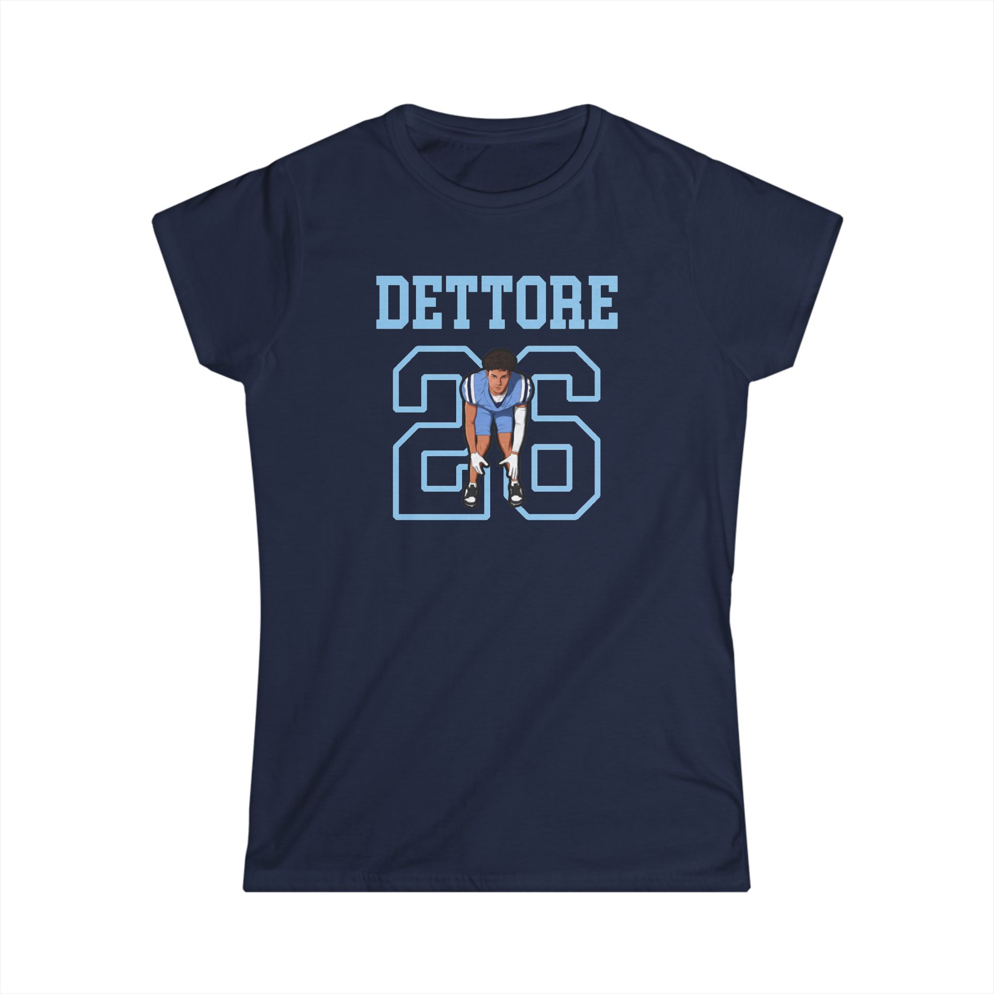 Women's Softstyle Tee — character_shirsey in Navy