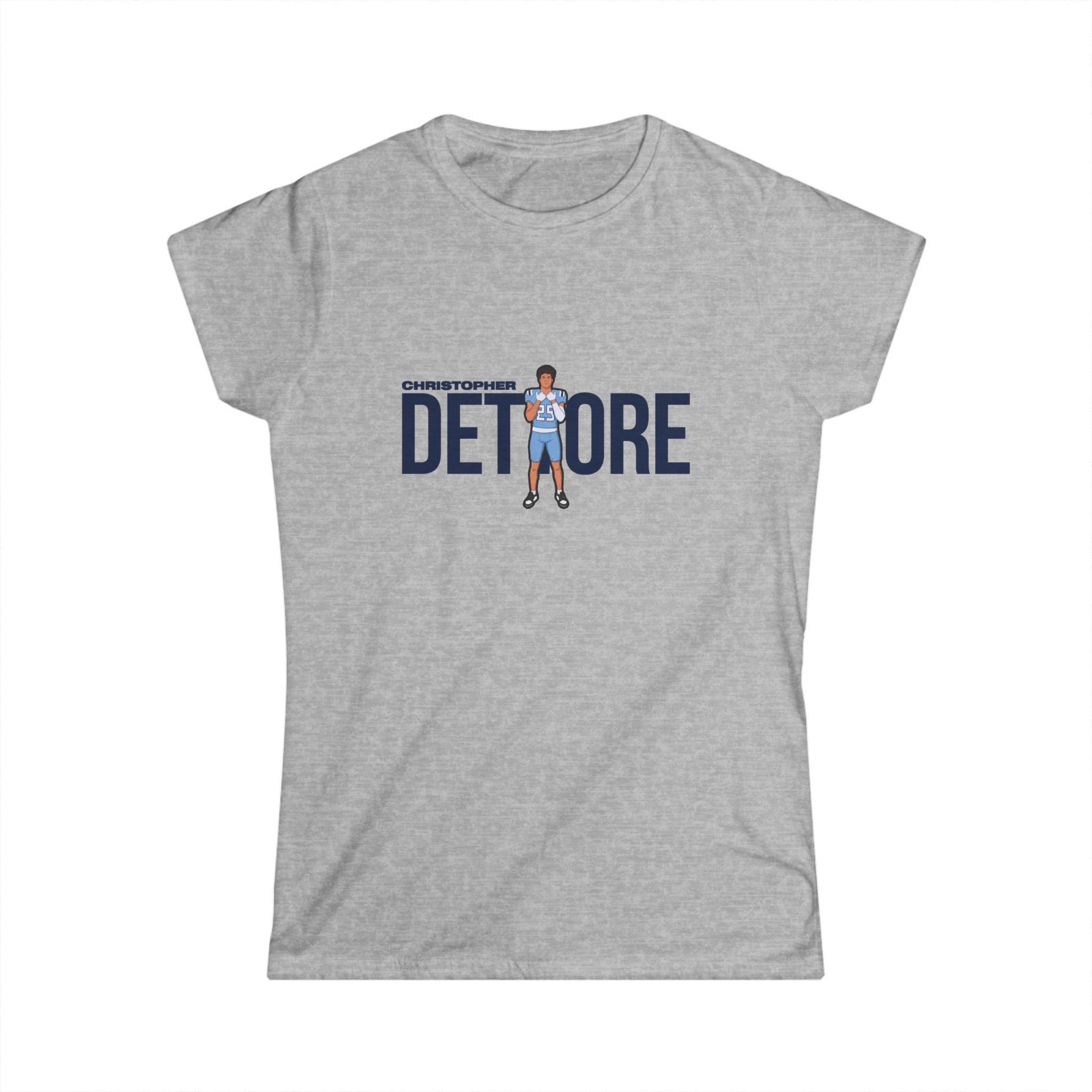 Women's Softstyle Tee — character_player_name in Grey