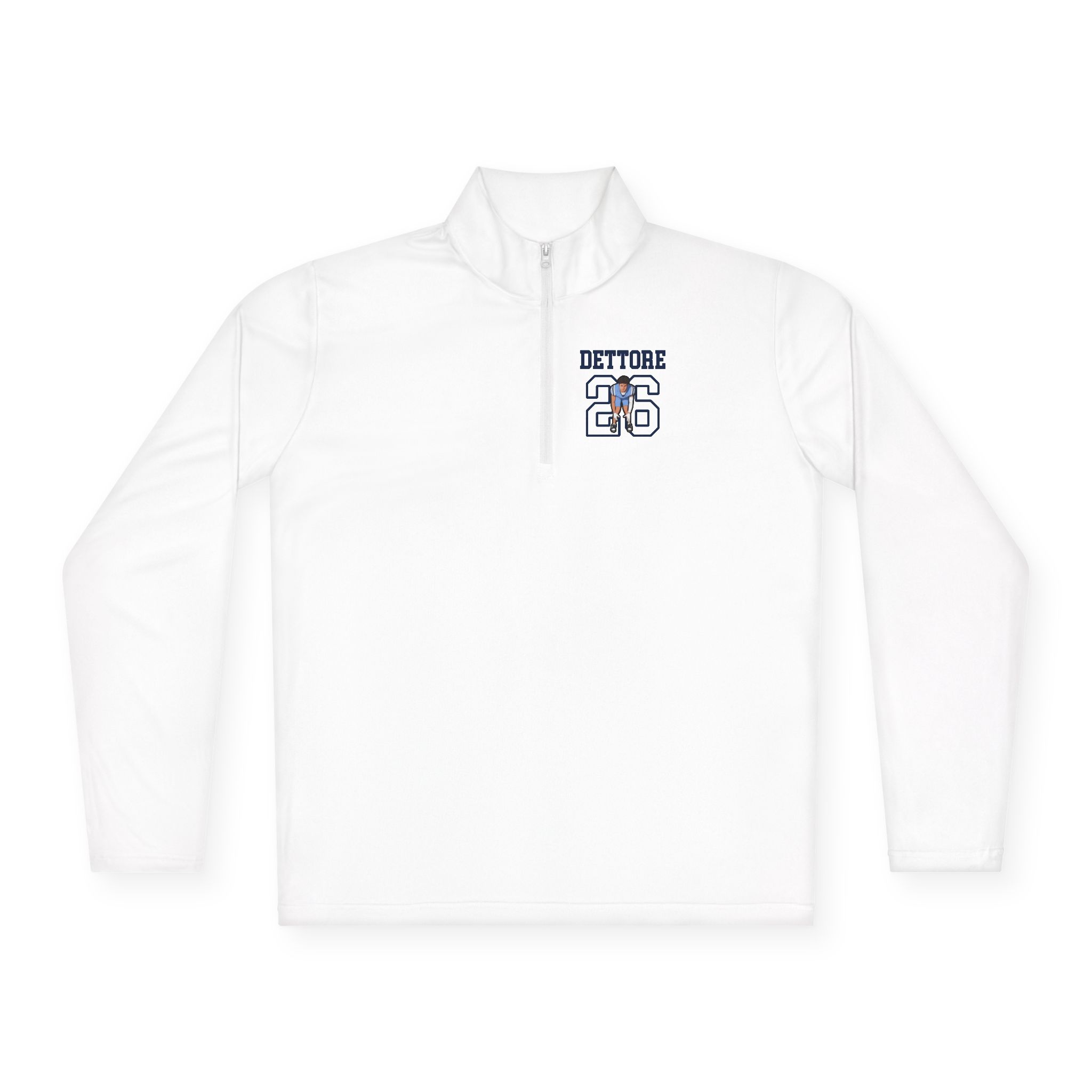 Q-Zip Pullover — character_shirsey in White