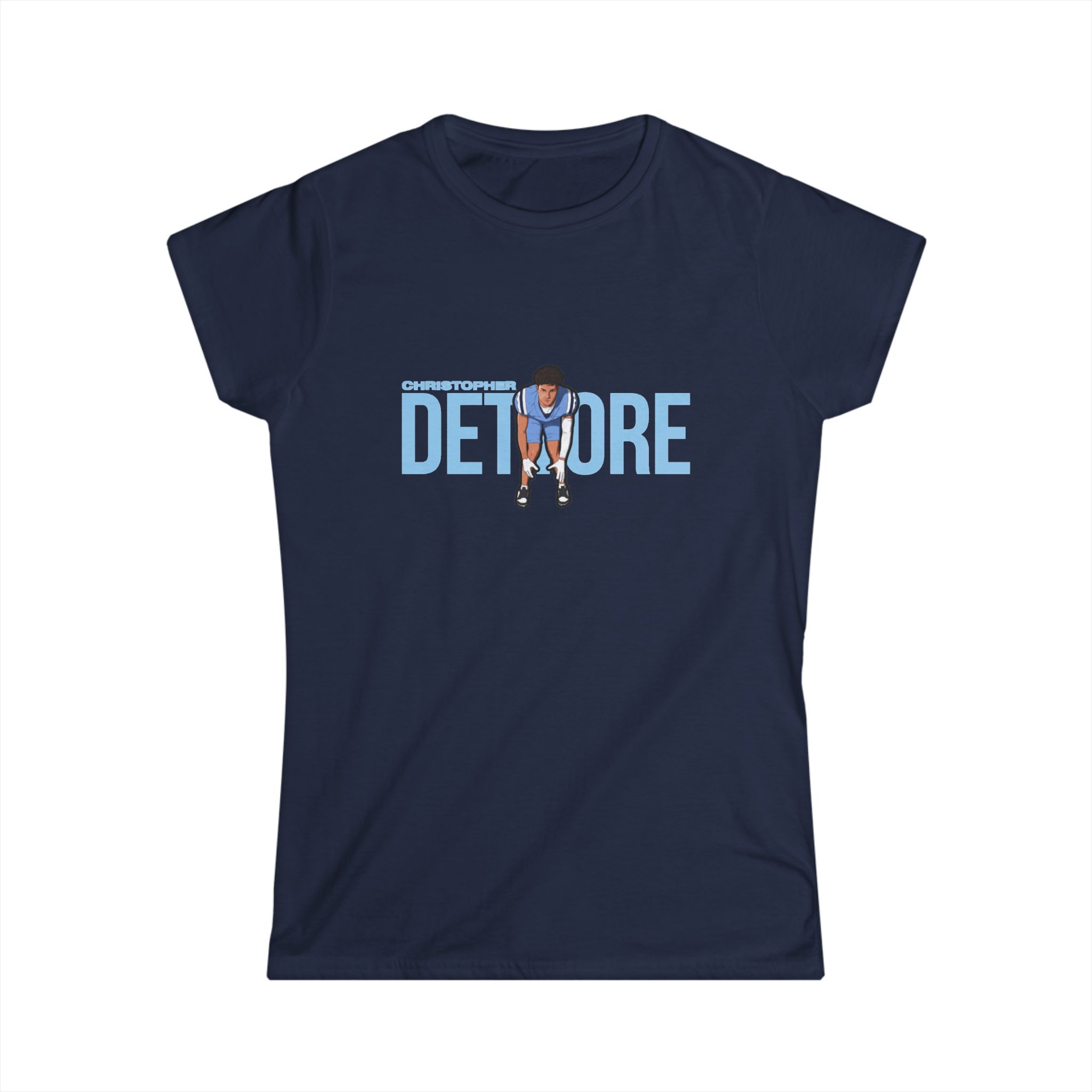 Women's Softstyle Tee — character_player_name in Navy