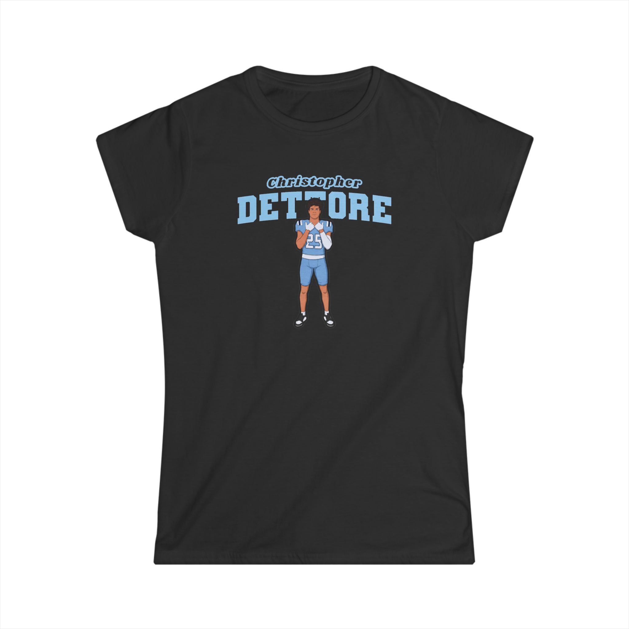 Women's Softstyle Tee — character_name_arch in Black