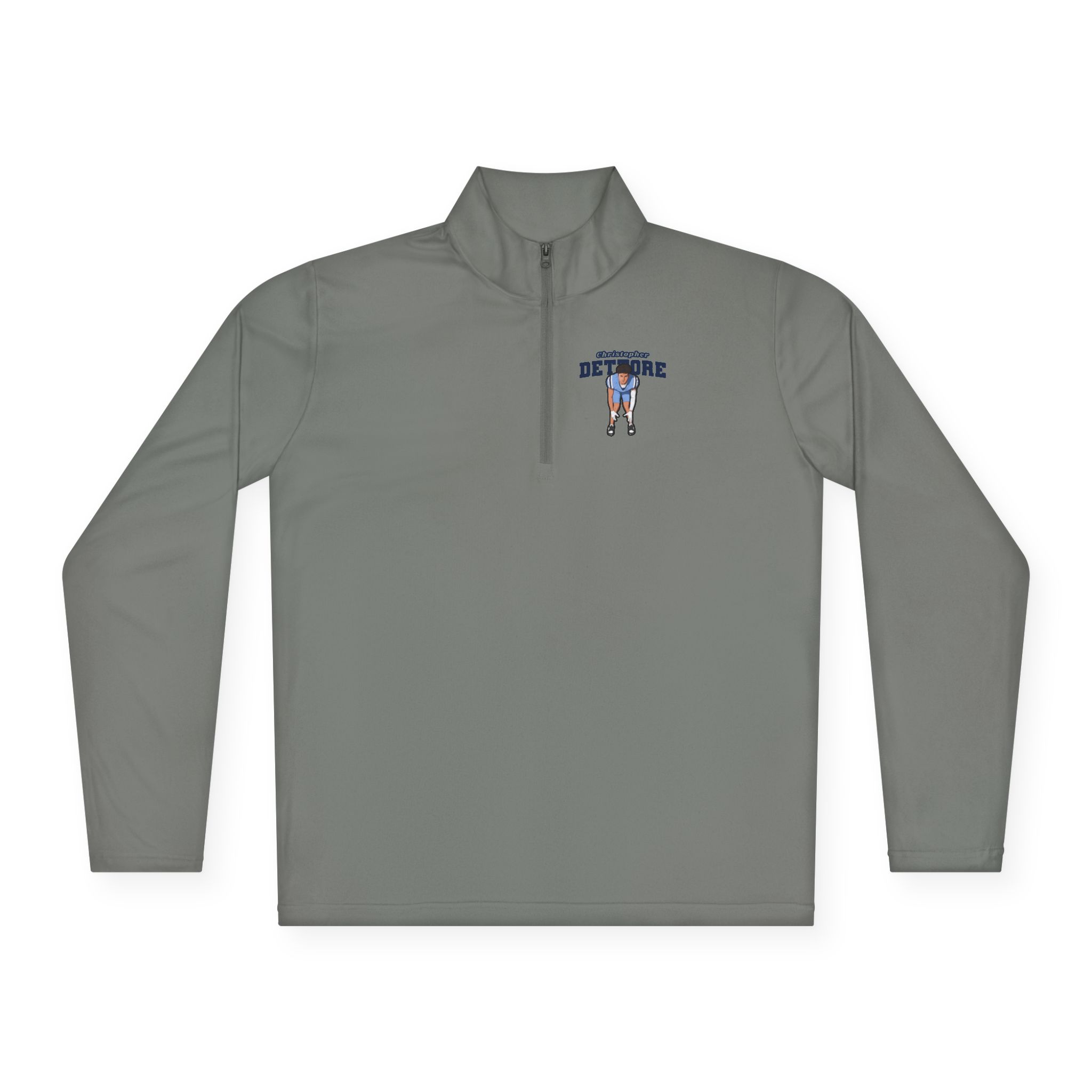 Q-Zip Pullover — character_name_arch in Grey
