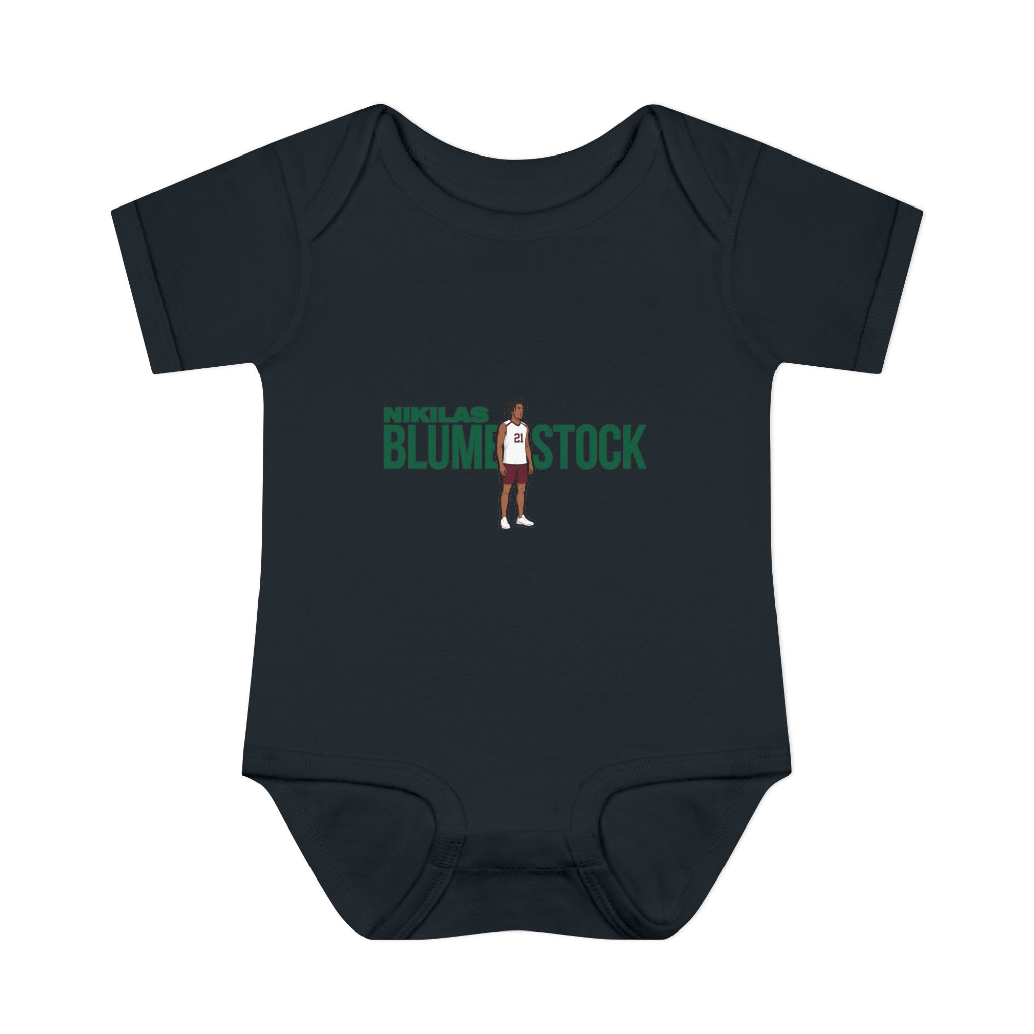 Baby Onesie — character_player_name in Black