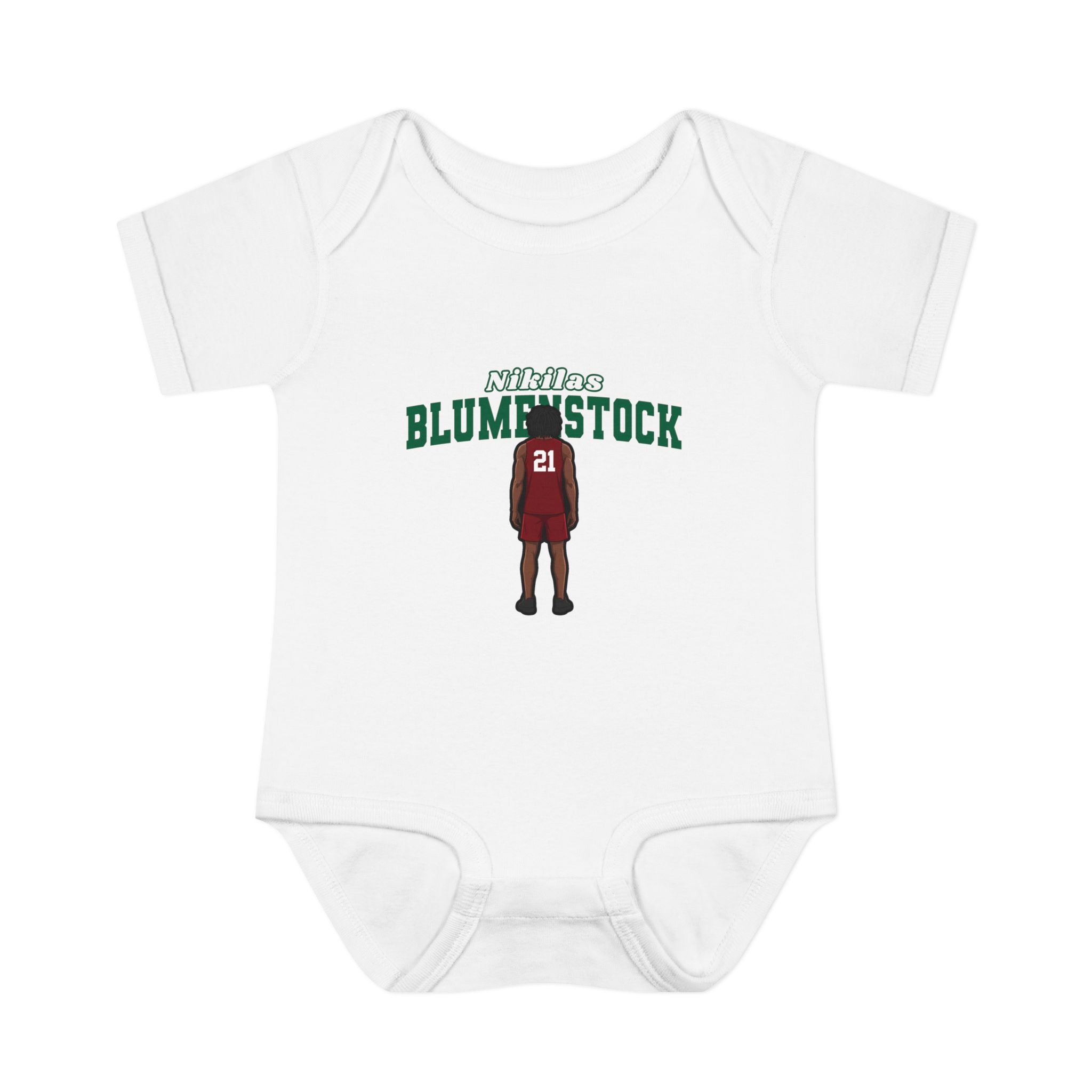 Baby Onesie — character_name_arch in White
