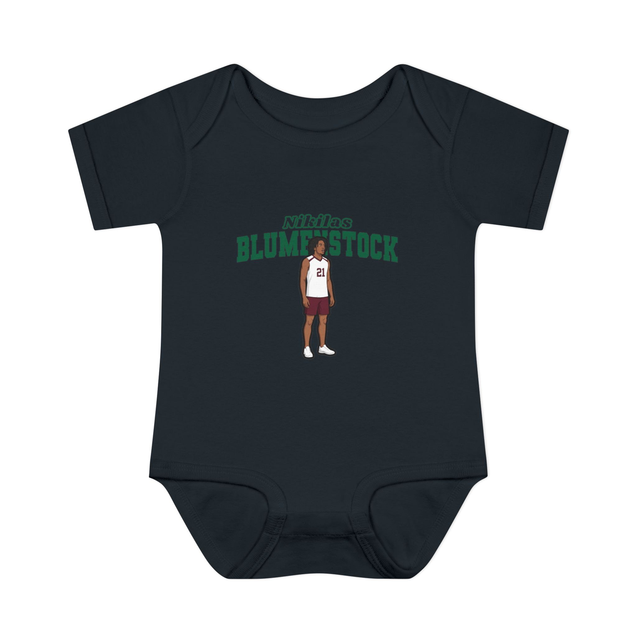 Baby Onesie — character_name_arch in Black