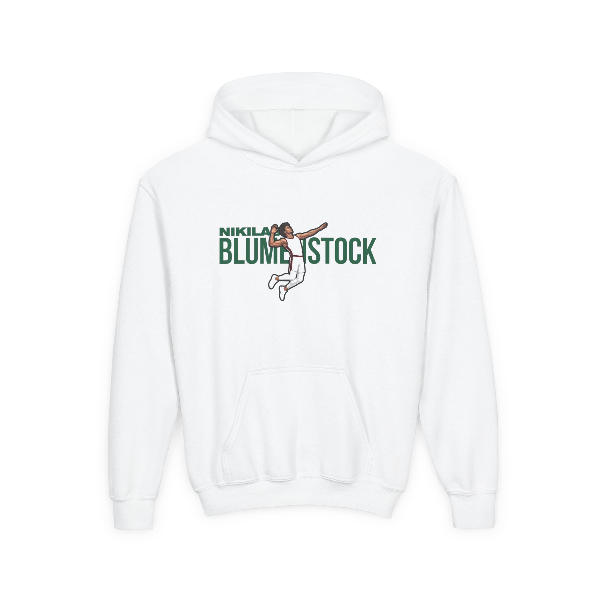Youth Hoodie — character_player_name in White