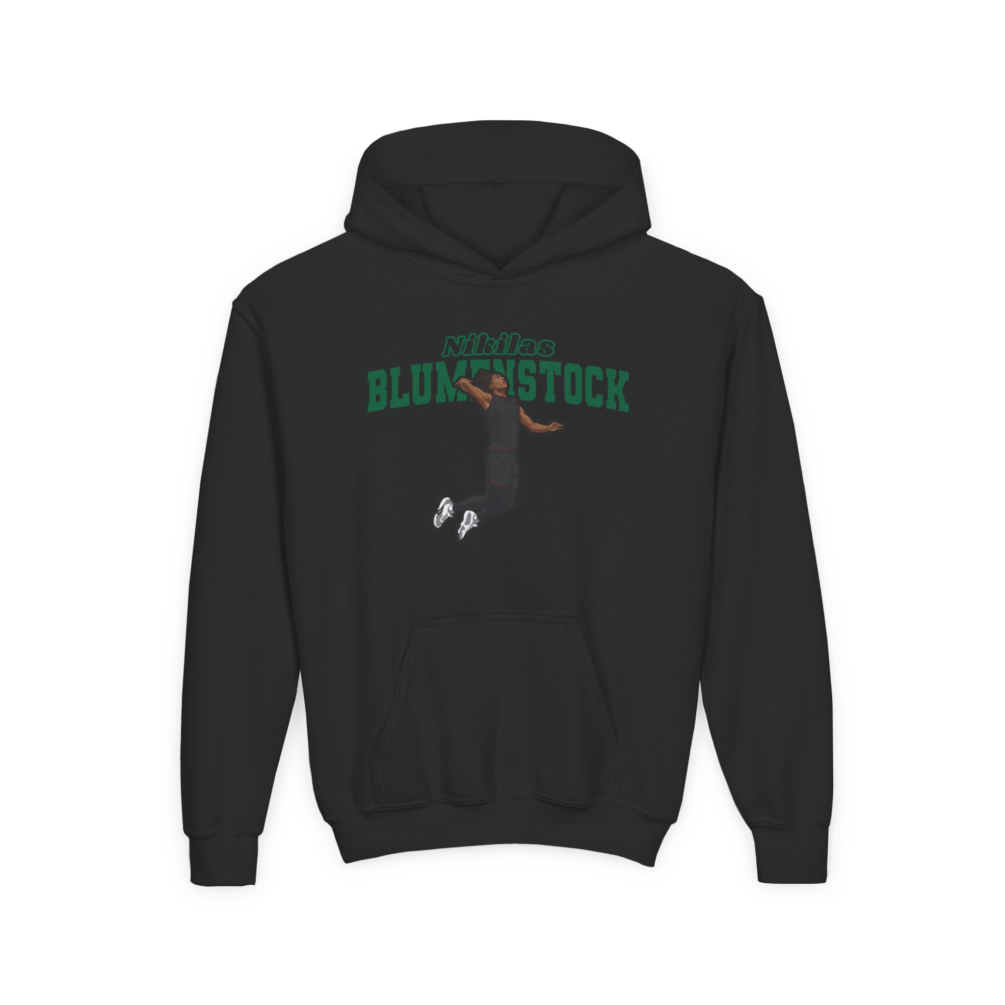 Youth Hoodie — character_name_arch in Black