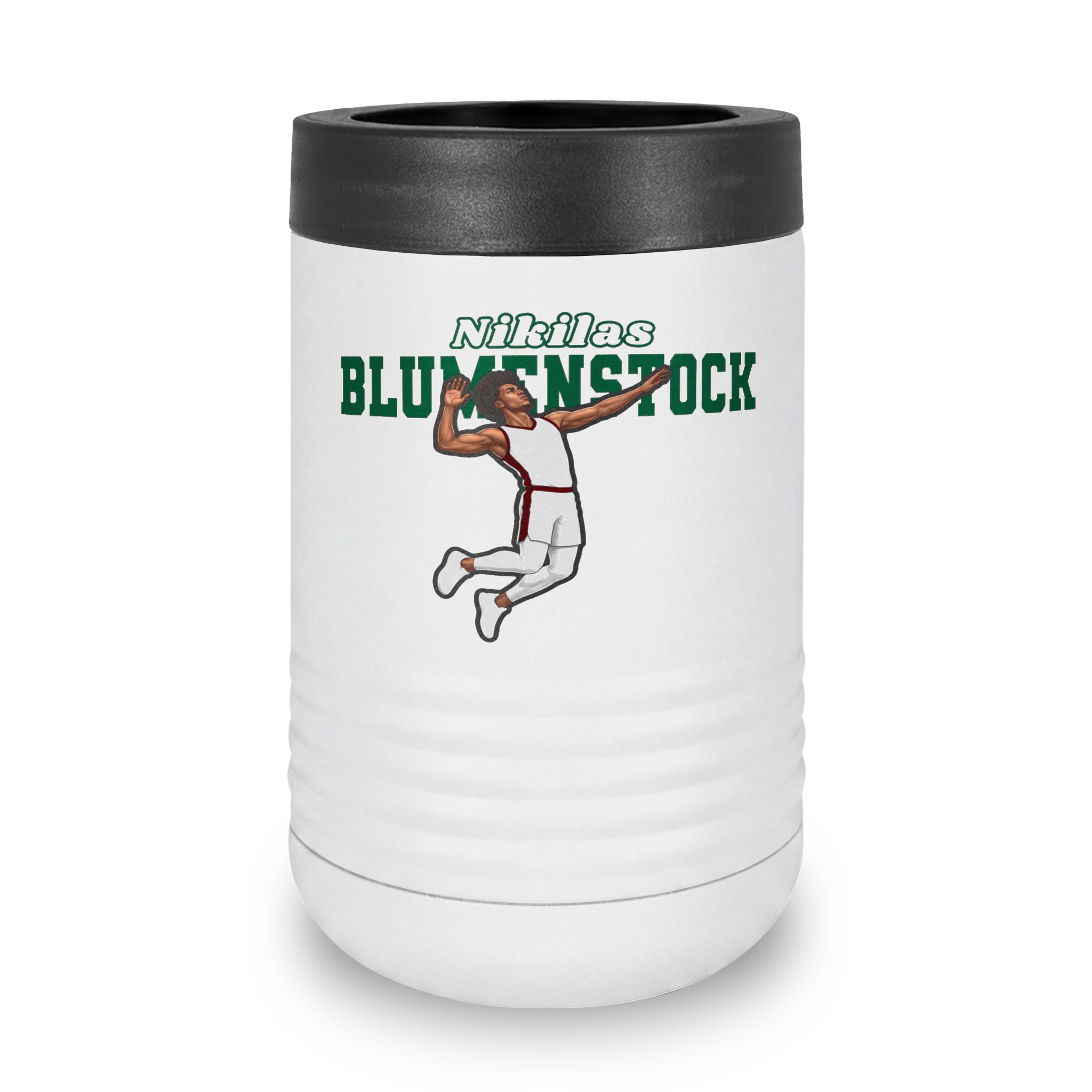 Stainless Can Cooler — character_name_arch in White
