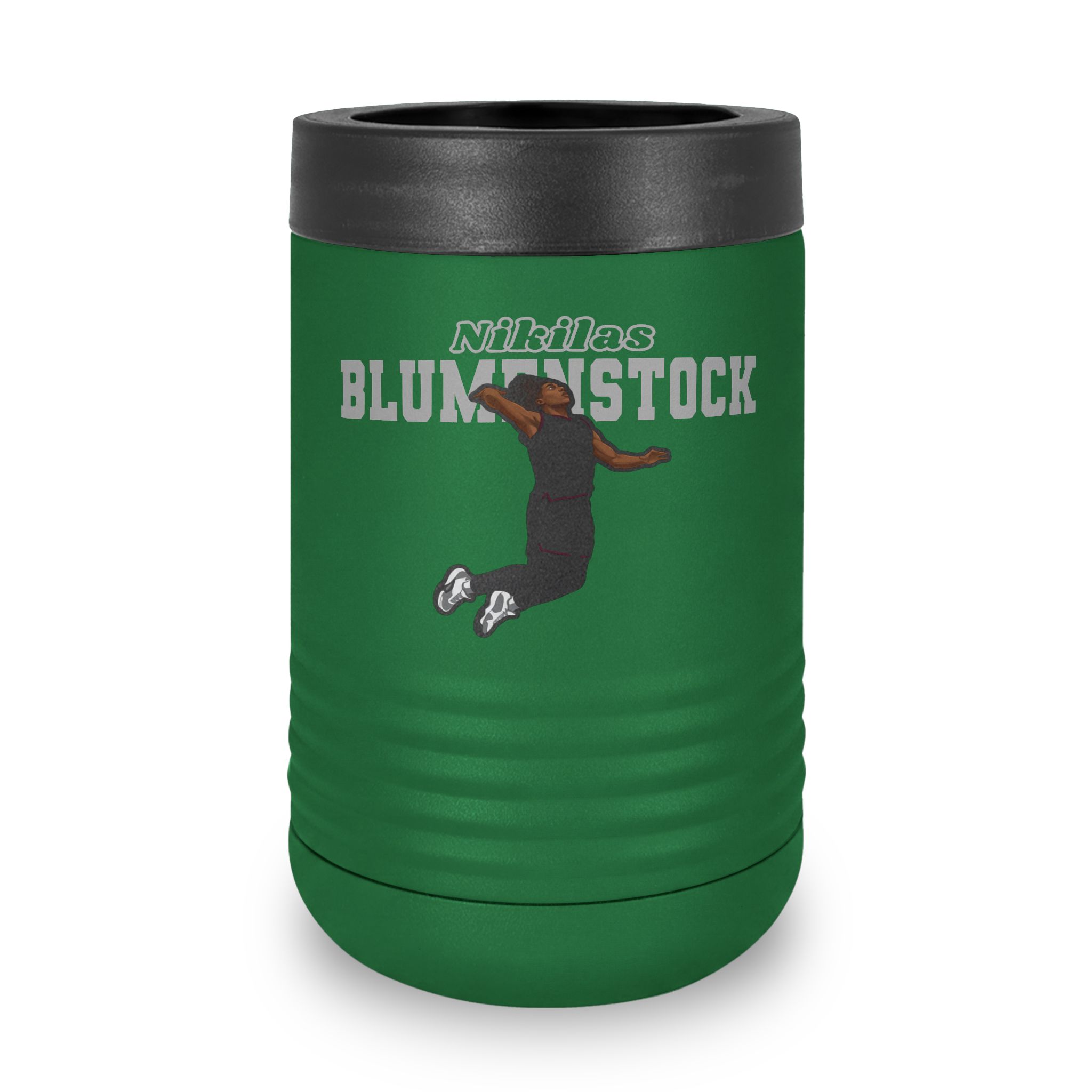 Stainless Can Cooler — character_name_arch in Green