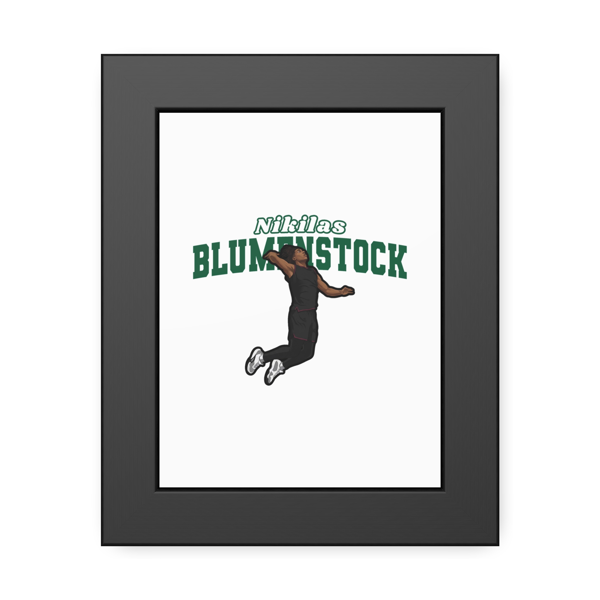 Framed Poster — character_name_arch in Black