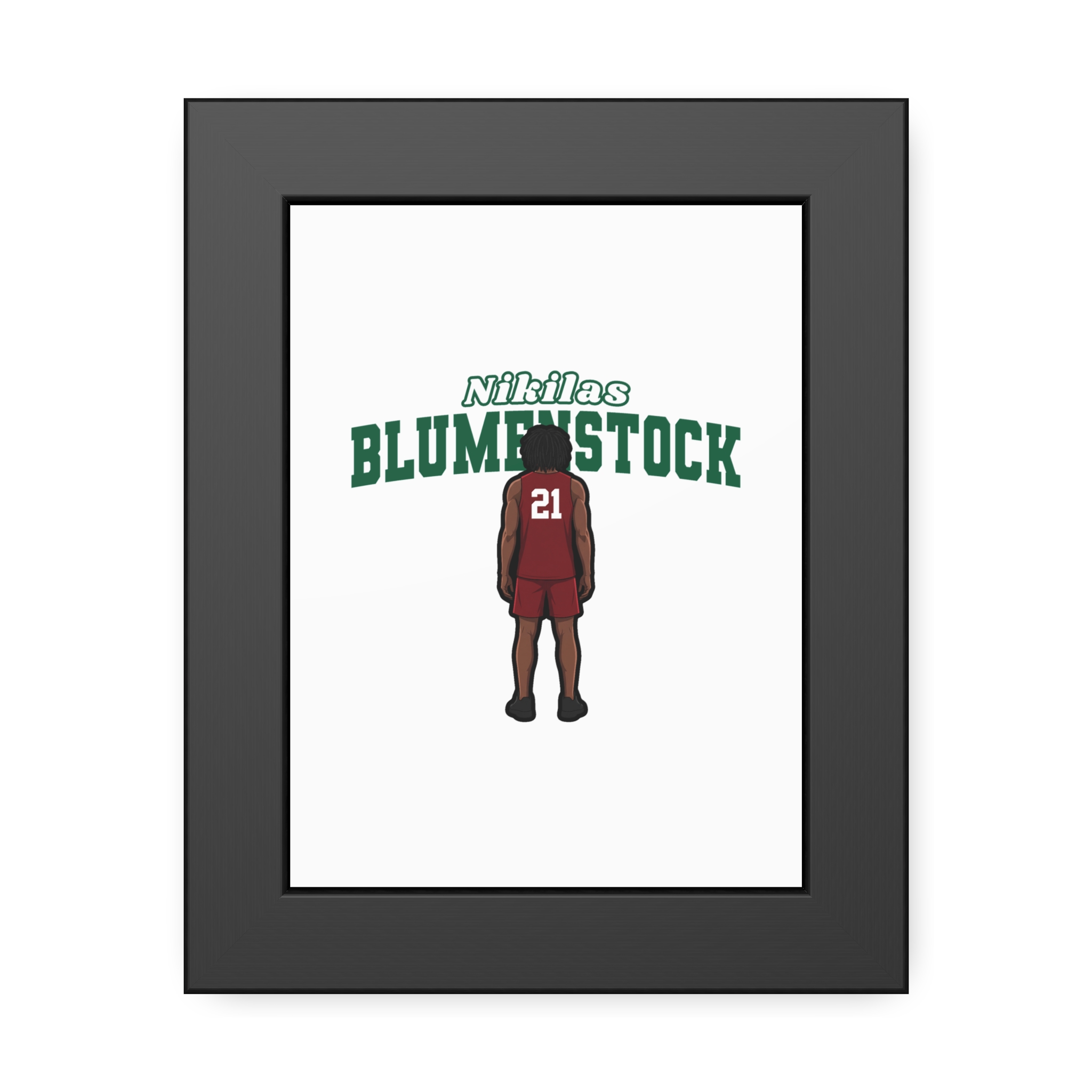 Framed Poster — character_name_arch in Black