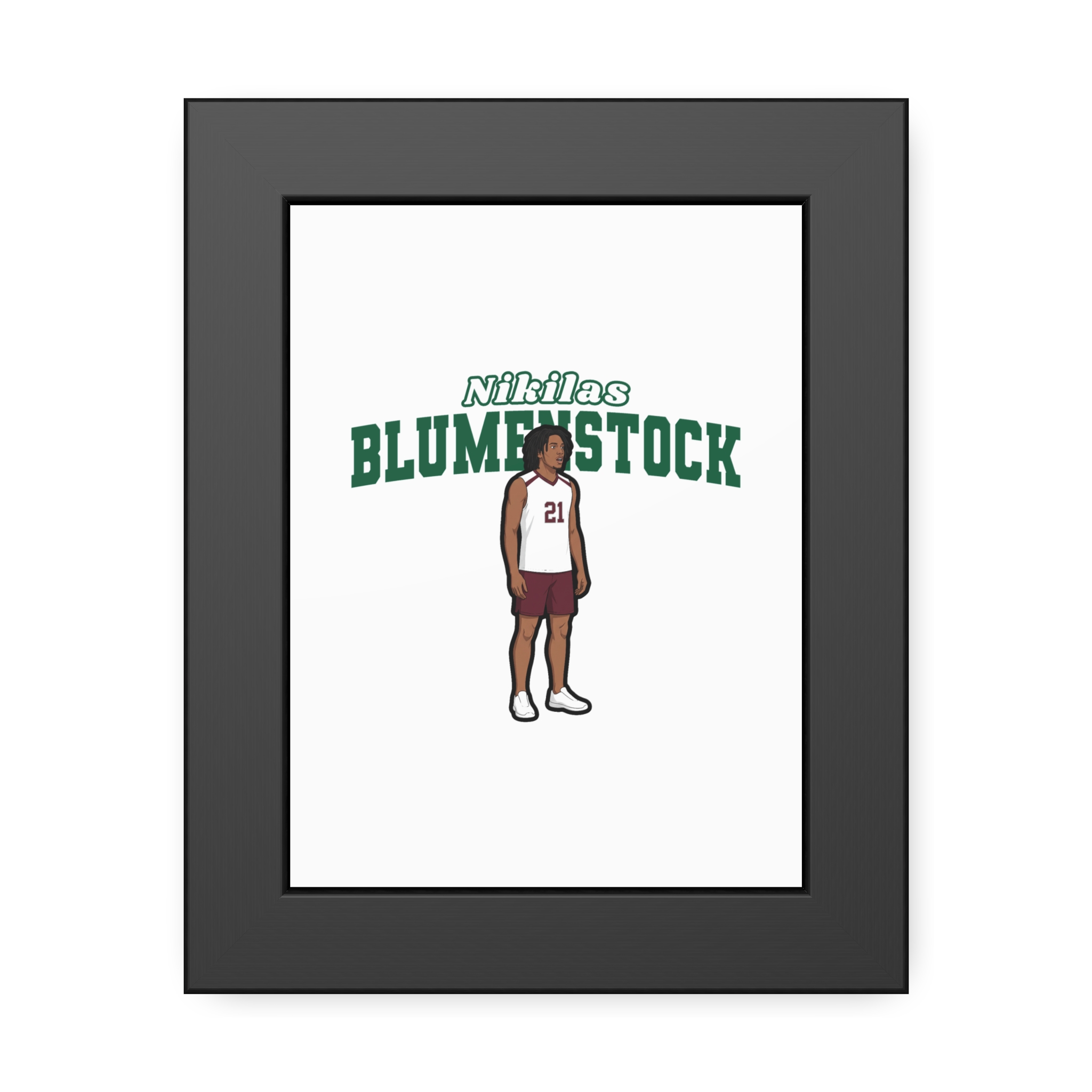 Framed Poster — character_name_arch in Black