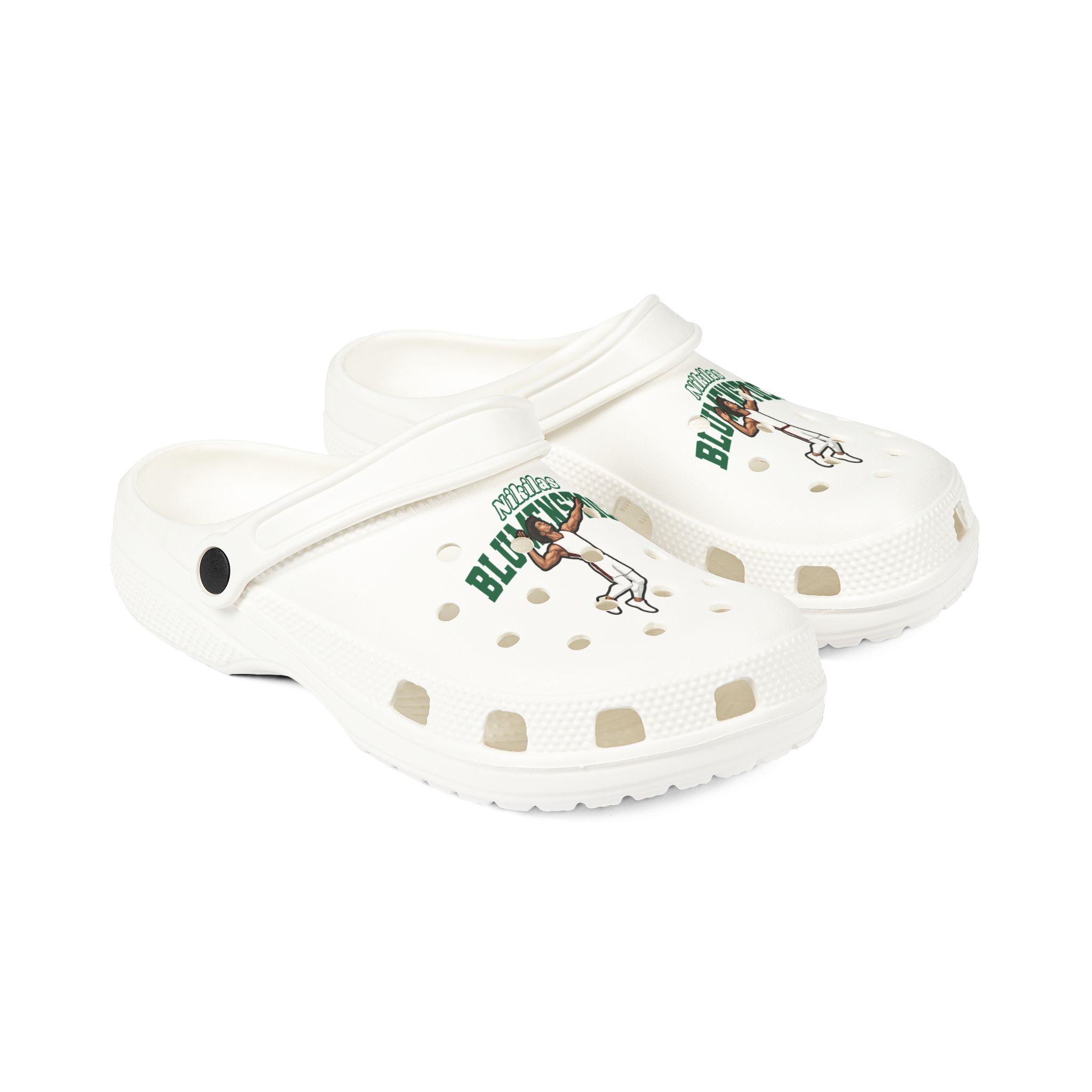 Rubber Clogs — character_name_arch in White