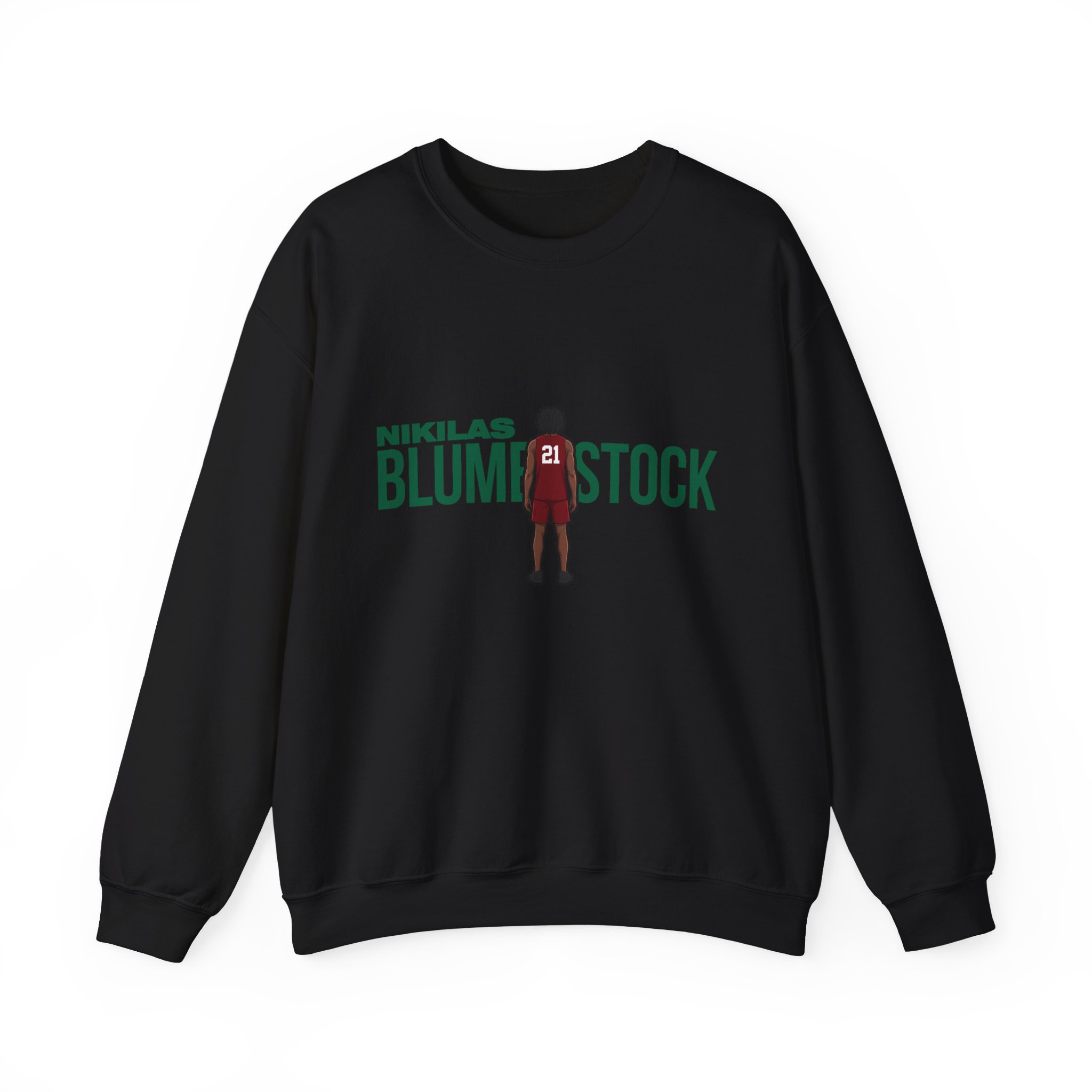 Crewneck Sweatshirt — character_player_name in Black