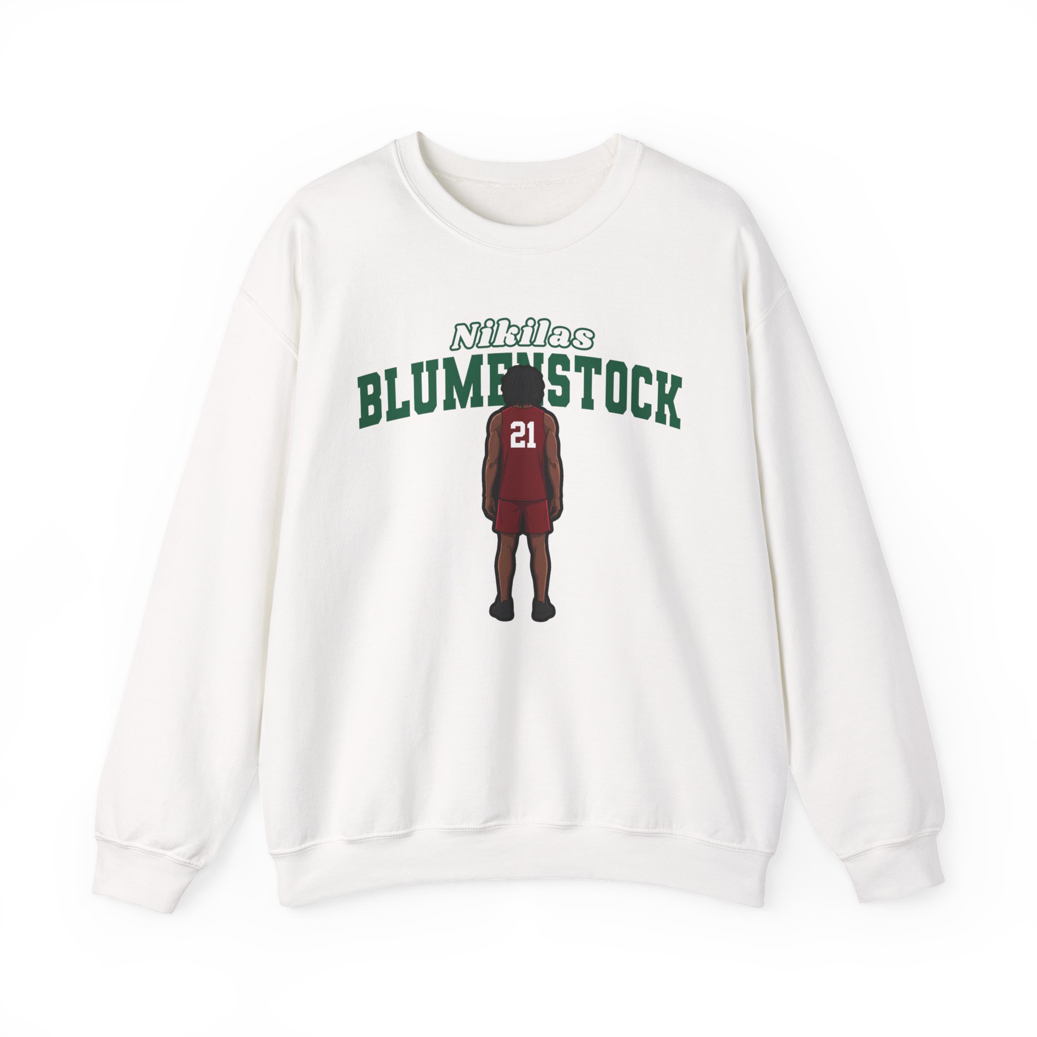 Crewneck Sweatshirt — character_name_arch in White