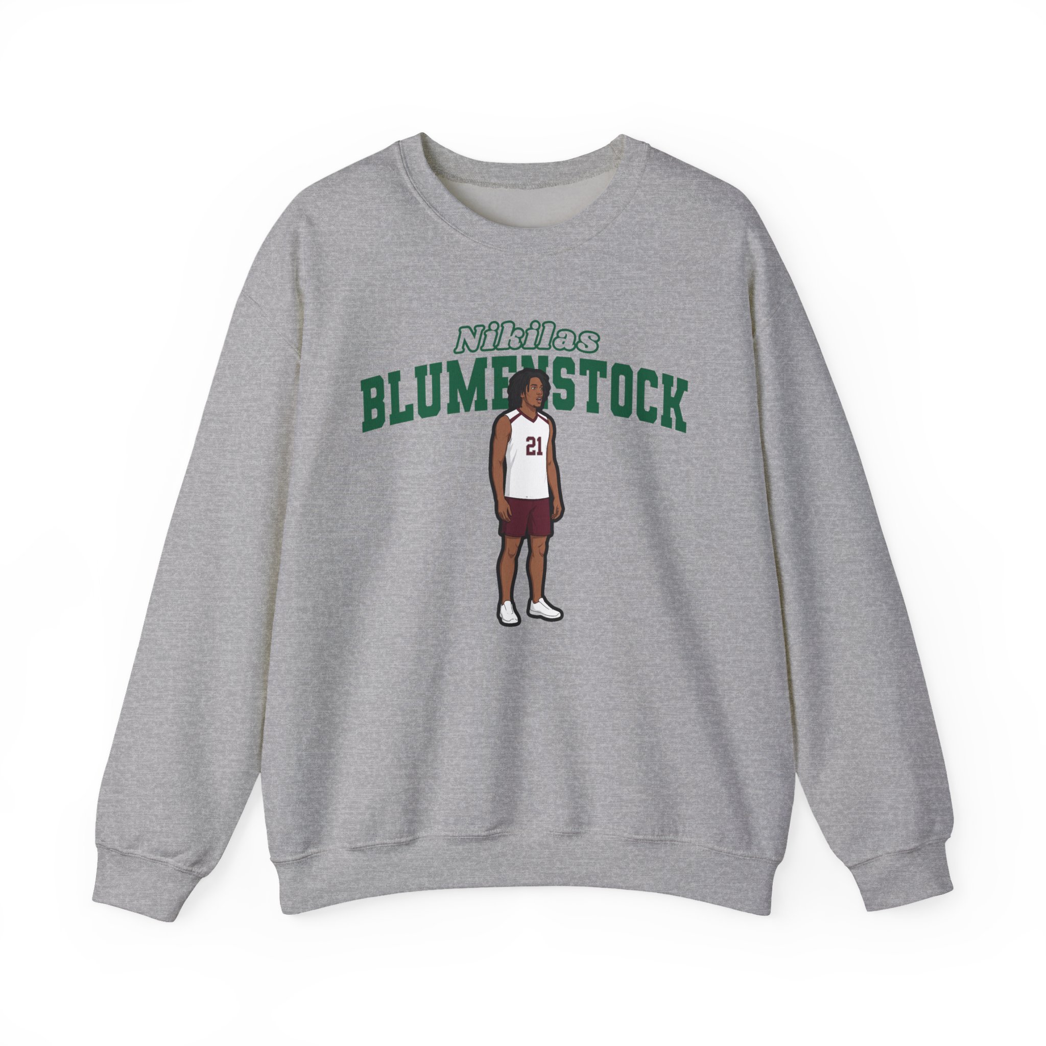 Crewneck Sweatshirt — character_name_arch in Grey