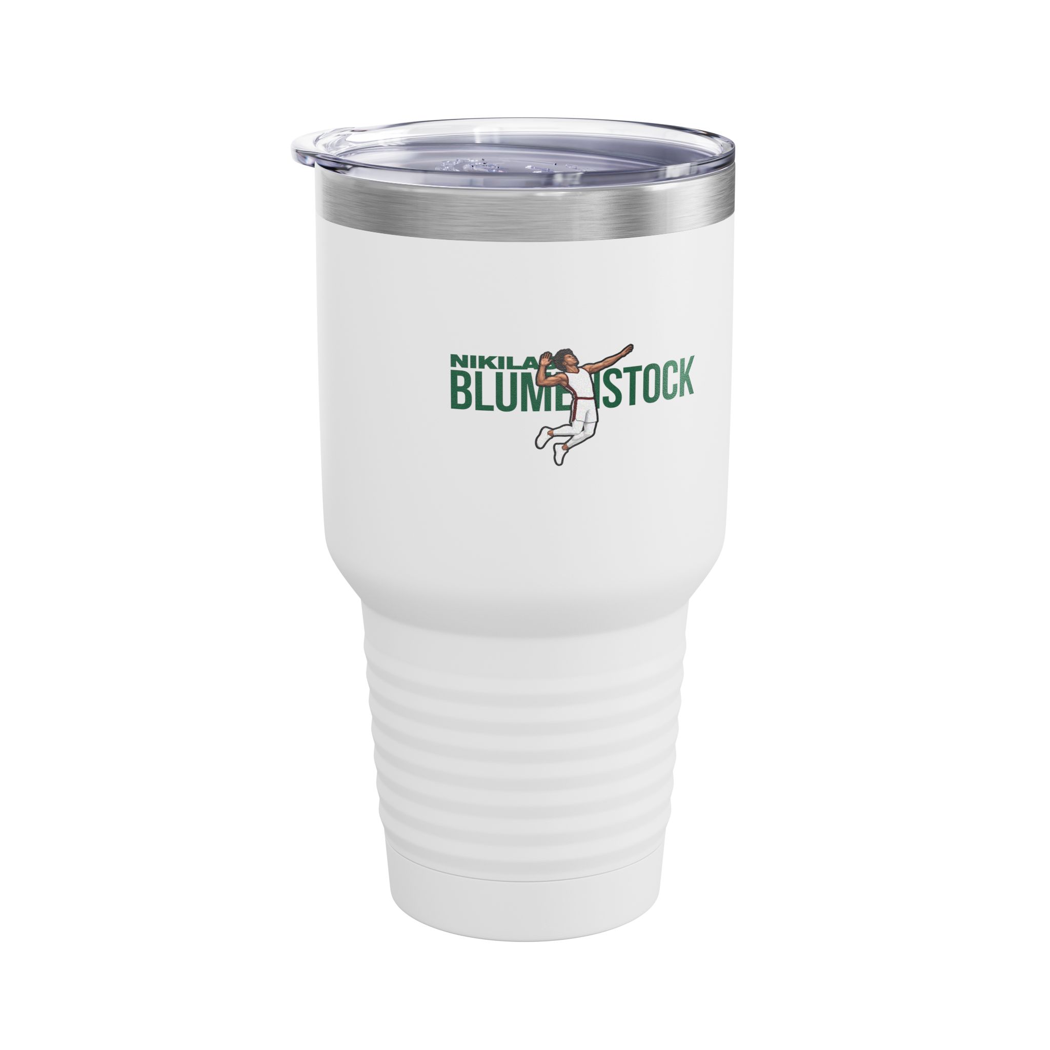 30oz Tumbler — character_player_name in White
