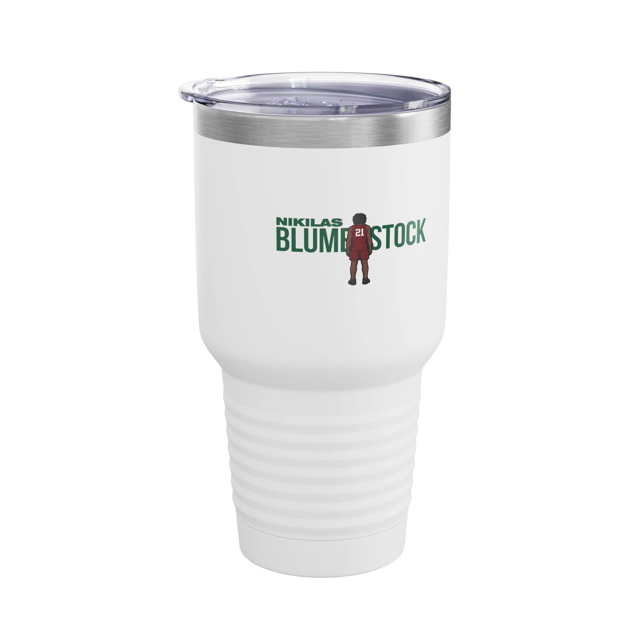 30oz Tumbler — character_player_name in White