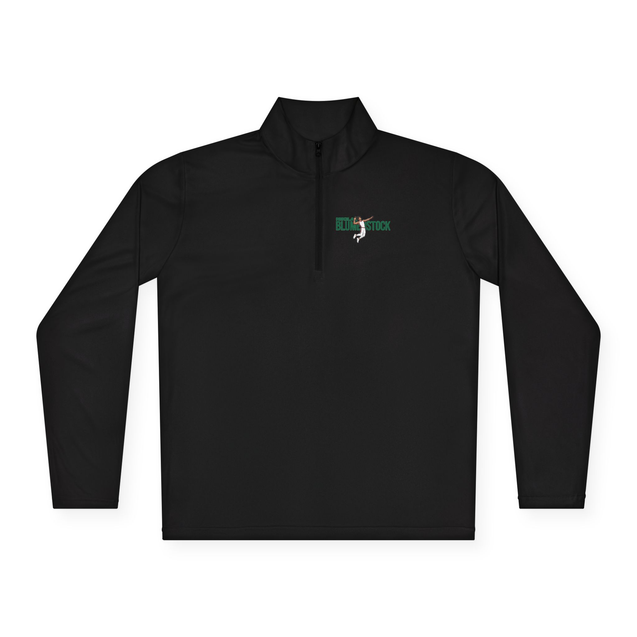 Q-Zip Pullover — character_player_name in Black