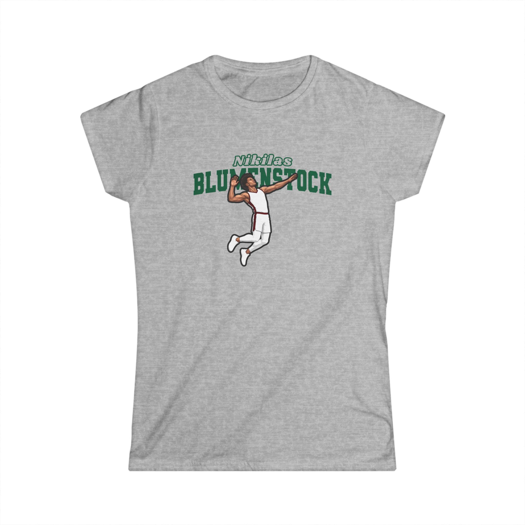 Women's Softstyle Tee — character_name_arch in Grey