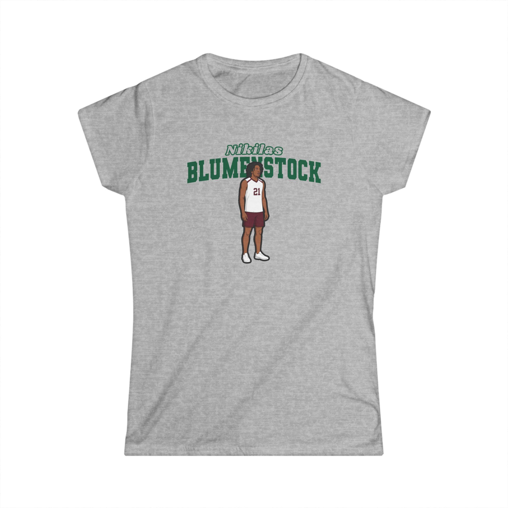 Women's Softstyle Tee — character_name_arch in Grey