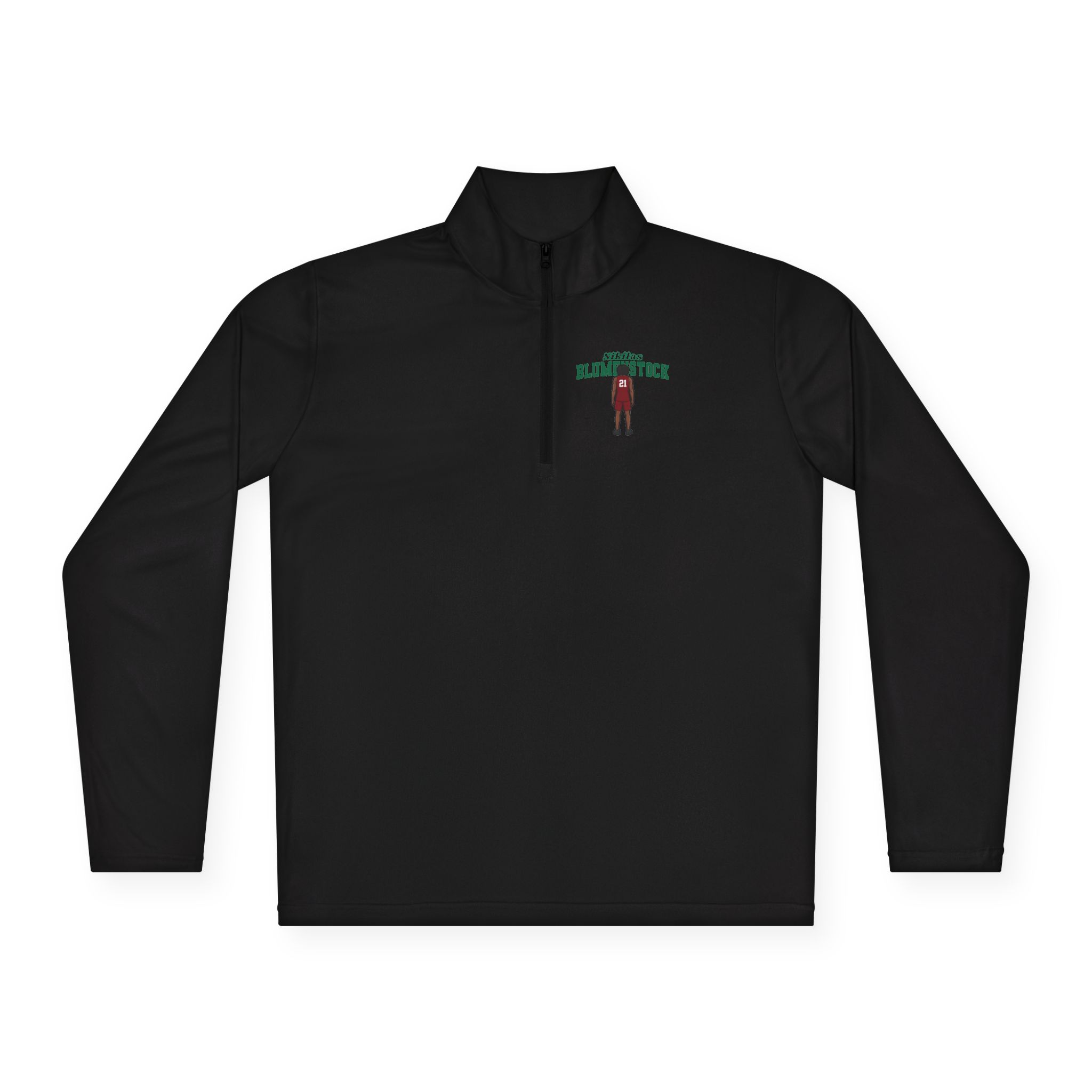 Q-Zip Pullover — character_name_arch in Black