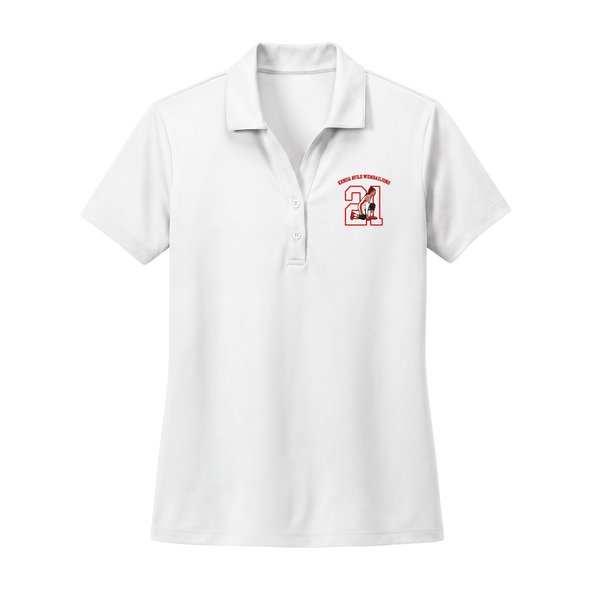 Women's Performance Polo — character_shirsey_arch in White