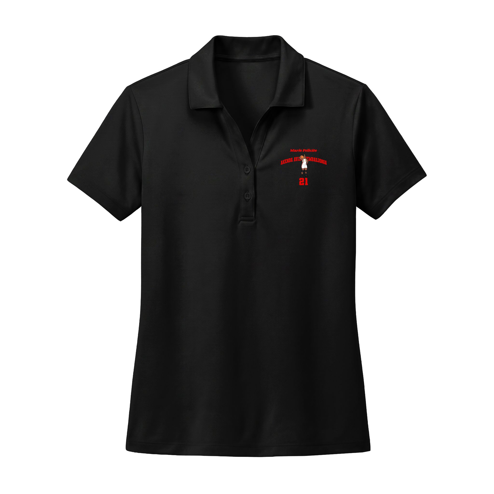 Women's Performance Polo — character_signature_arch in Black