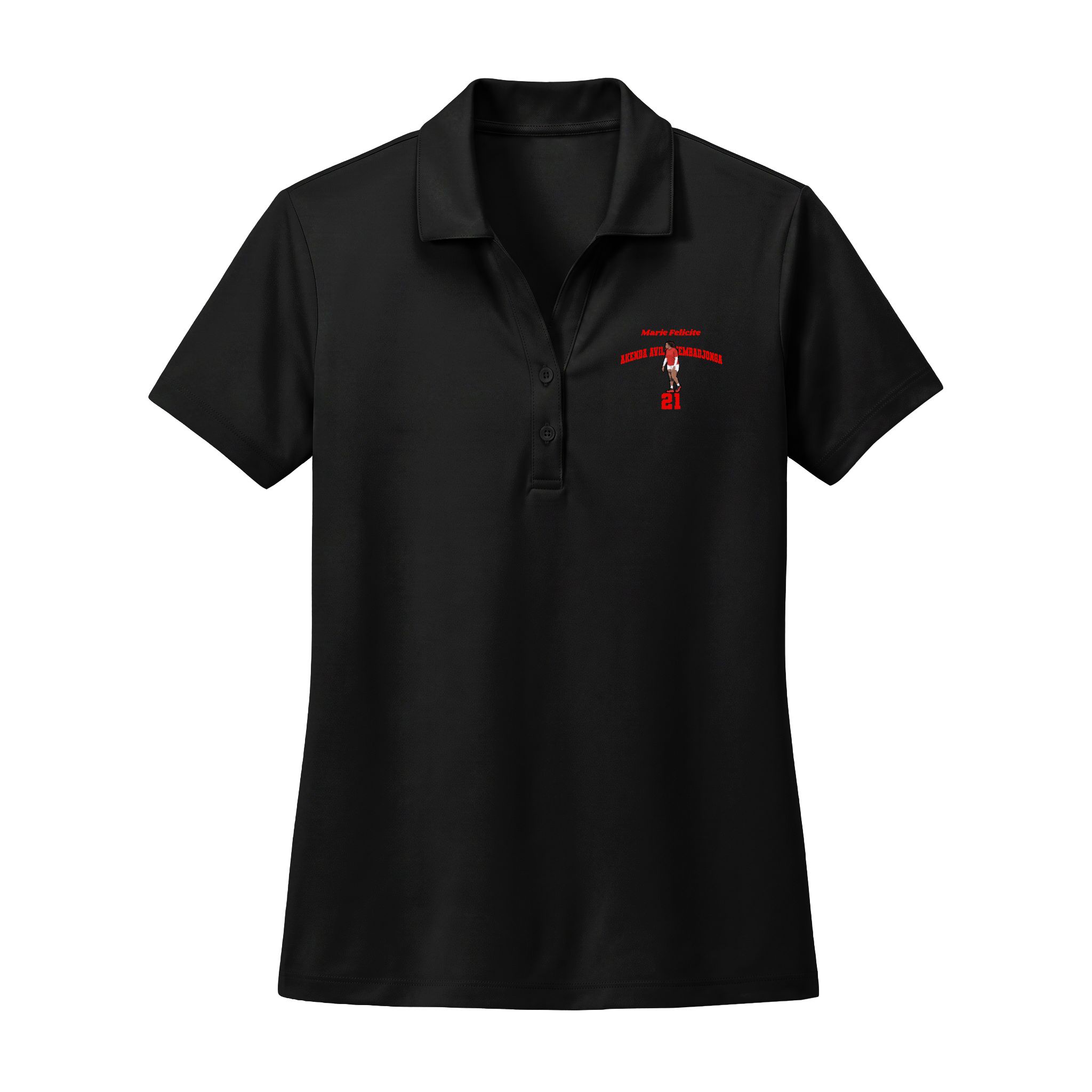 Women's Performance Polo — character_signature_arch in Black