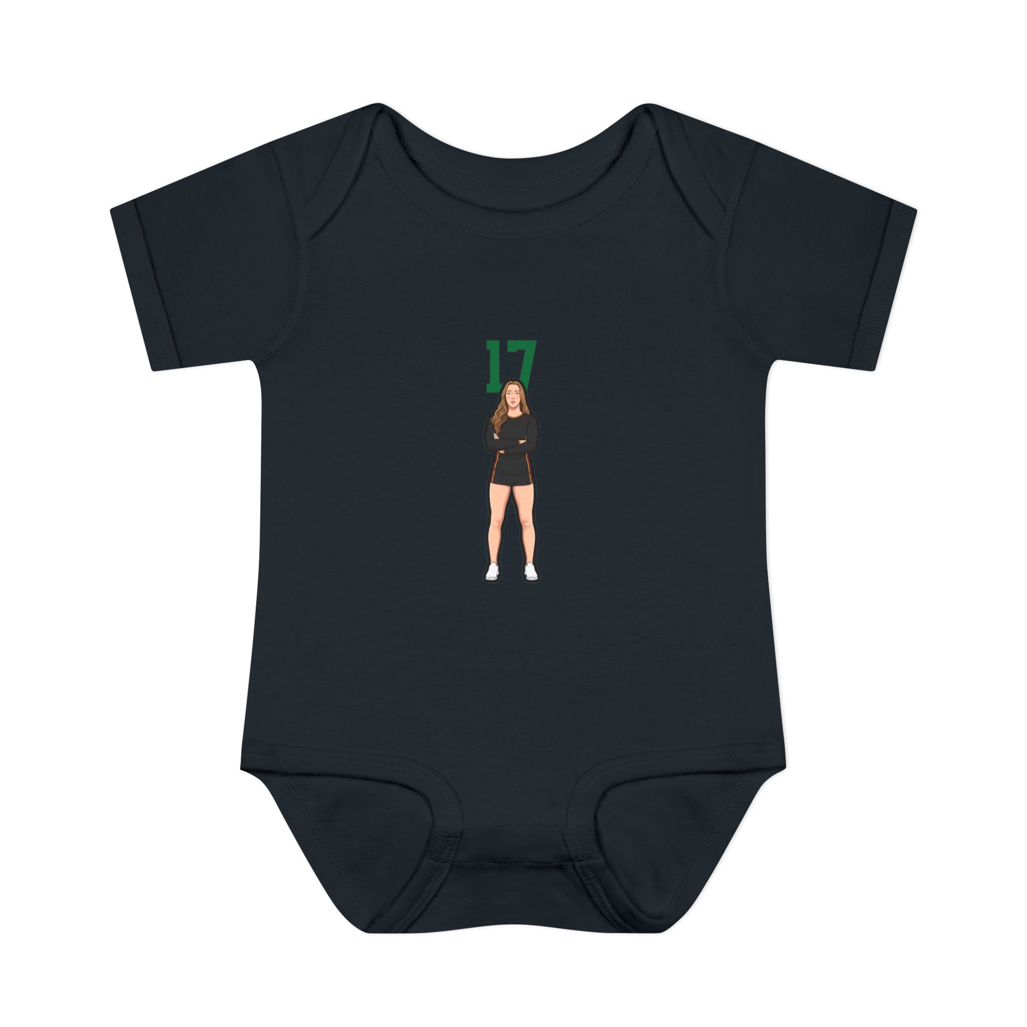 Baby Onesie — character_number_top in Black