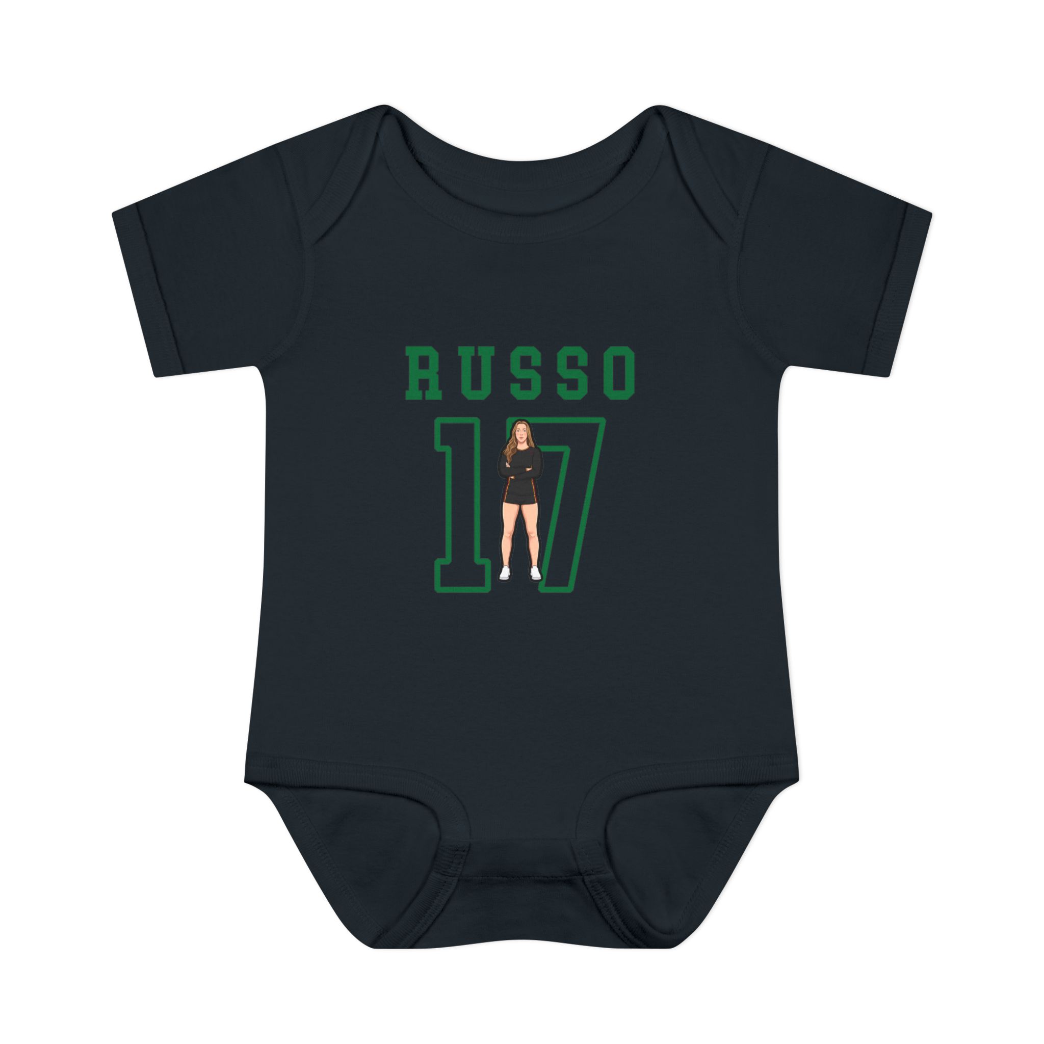 Baby Onesie — character_shirsey in Black