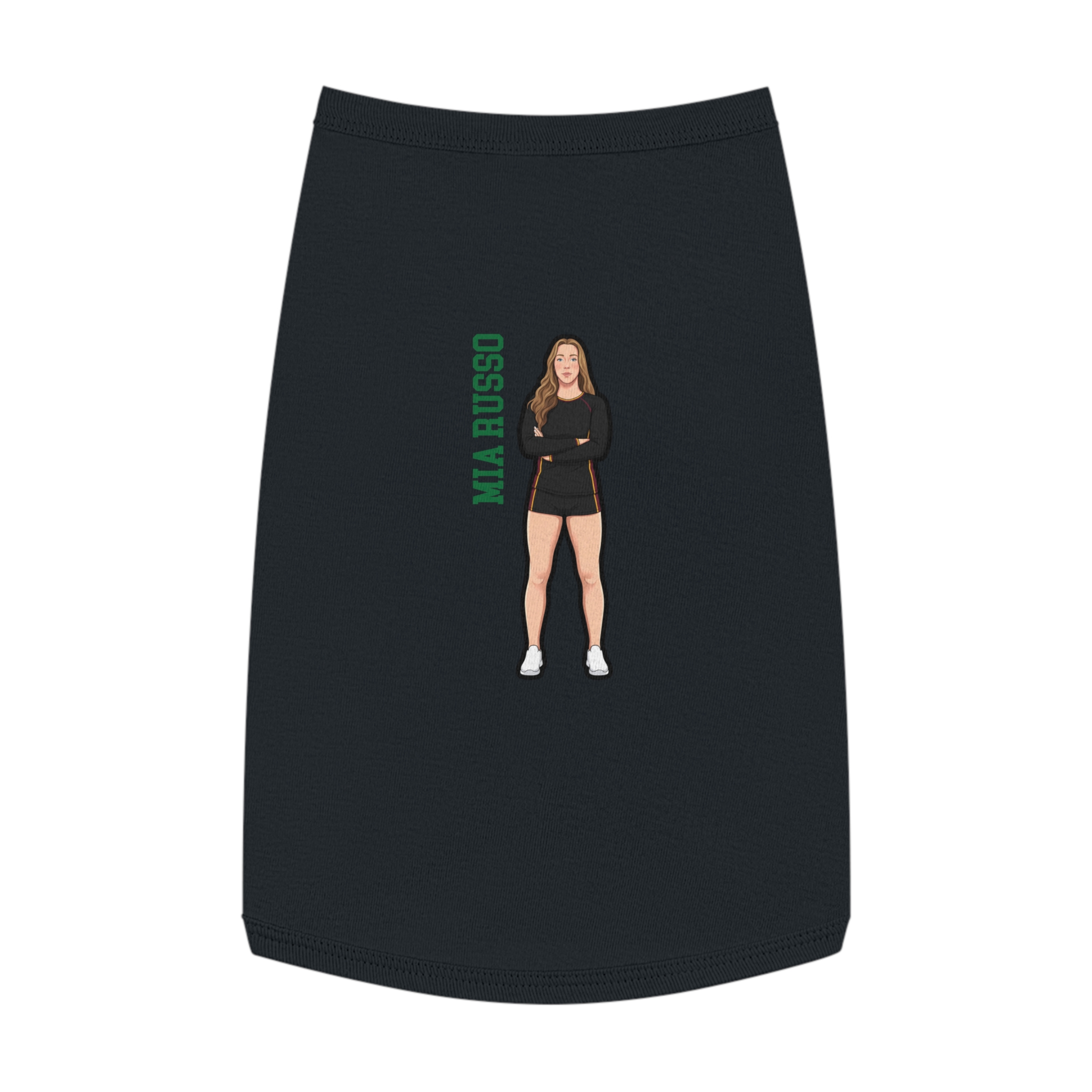 Pet Tank Top — character_name_vertical in White