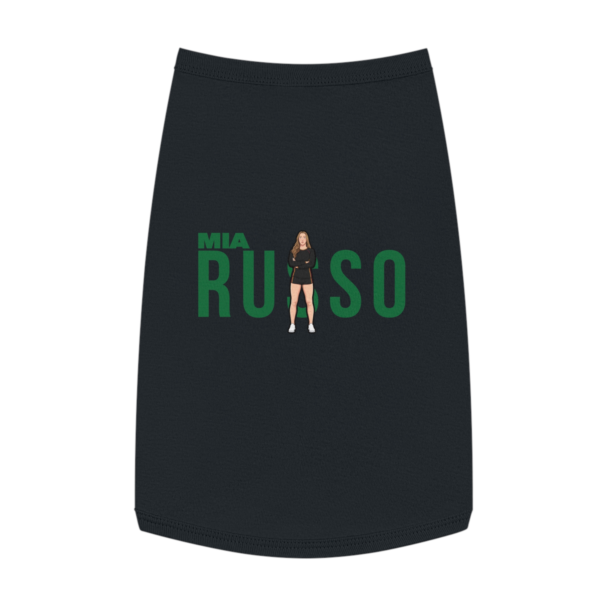 Pet Tank Top — character_player_name in Black