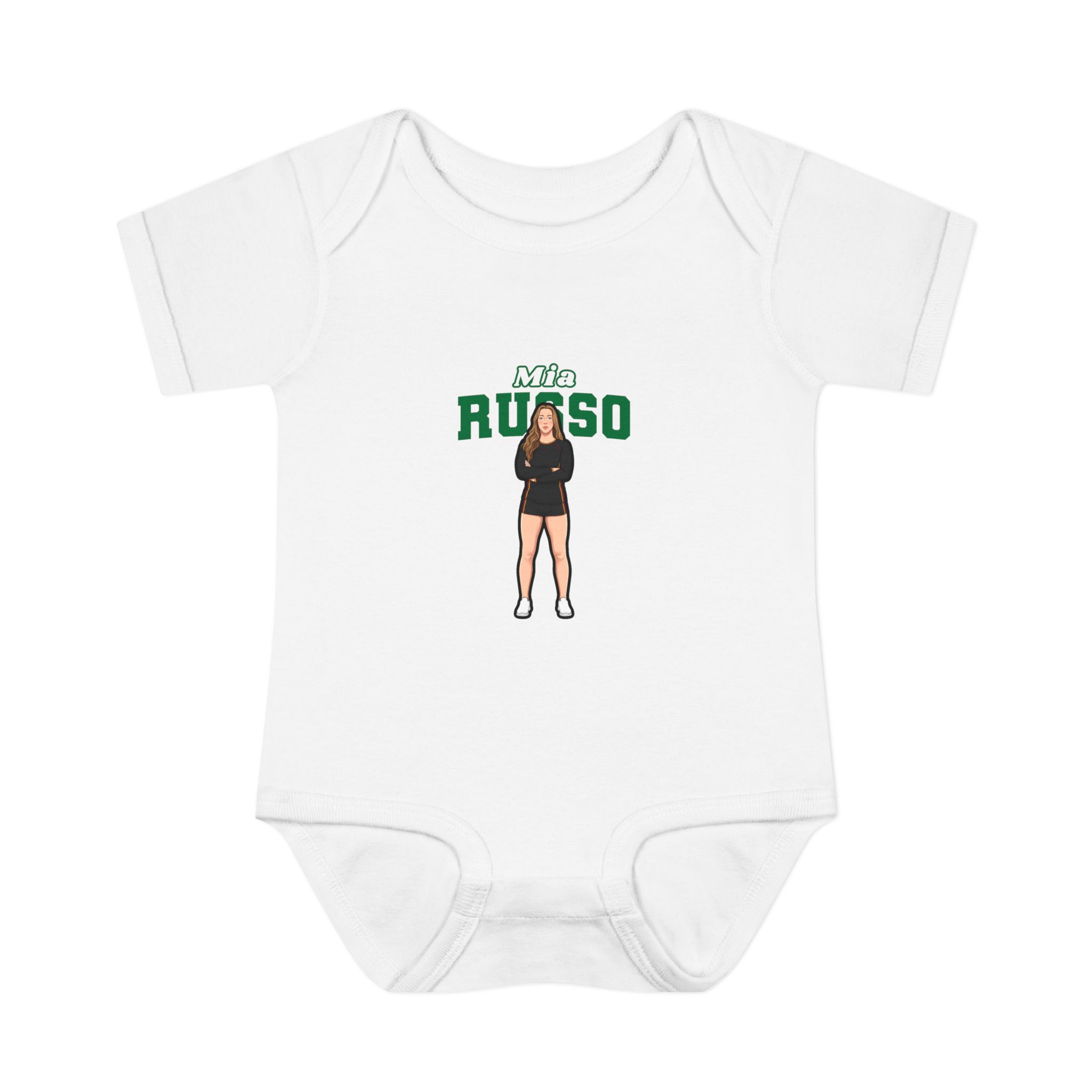 Baby Onesie — character_name_arch in White