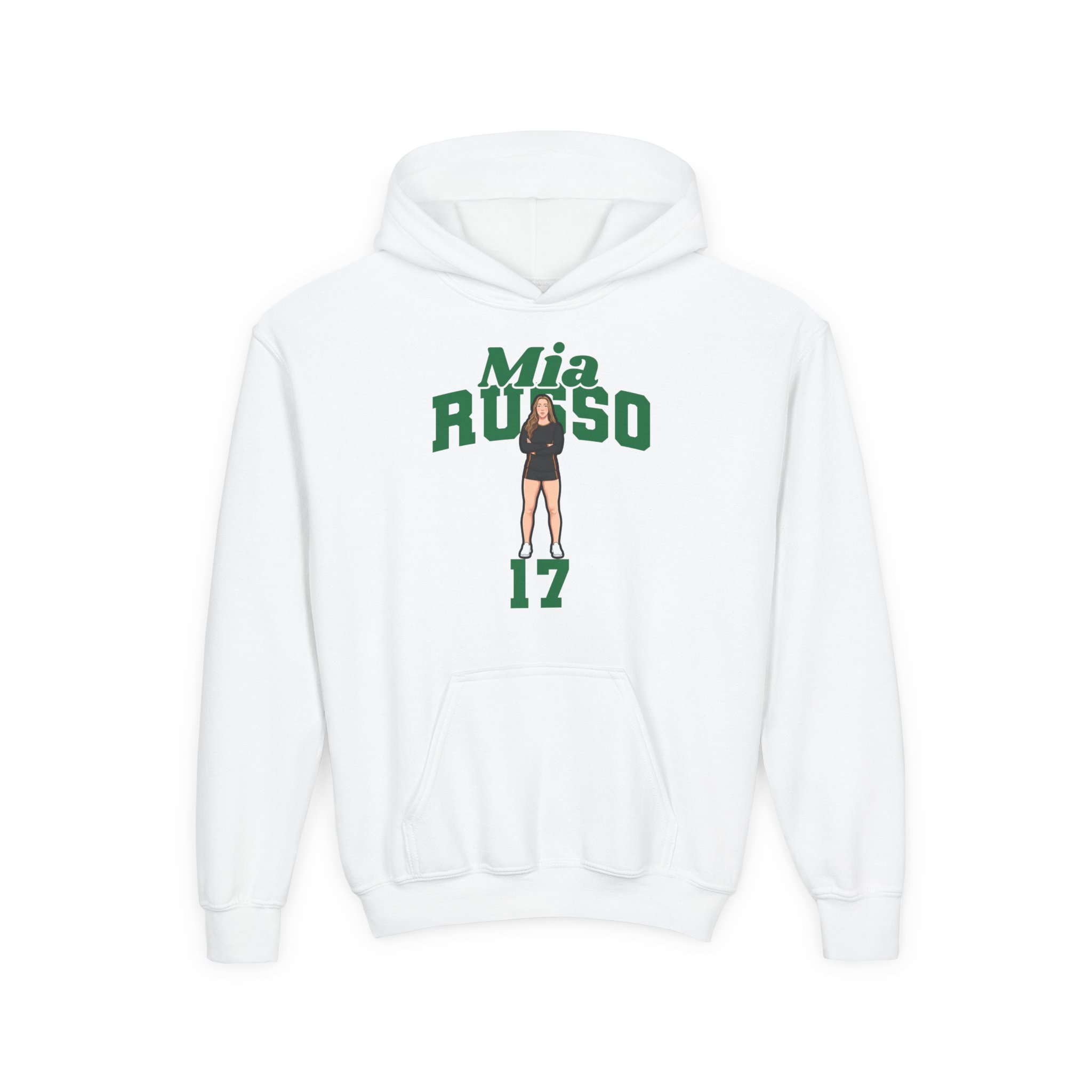 Youth Hoodie — character_signature_arch in White