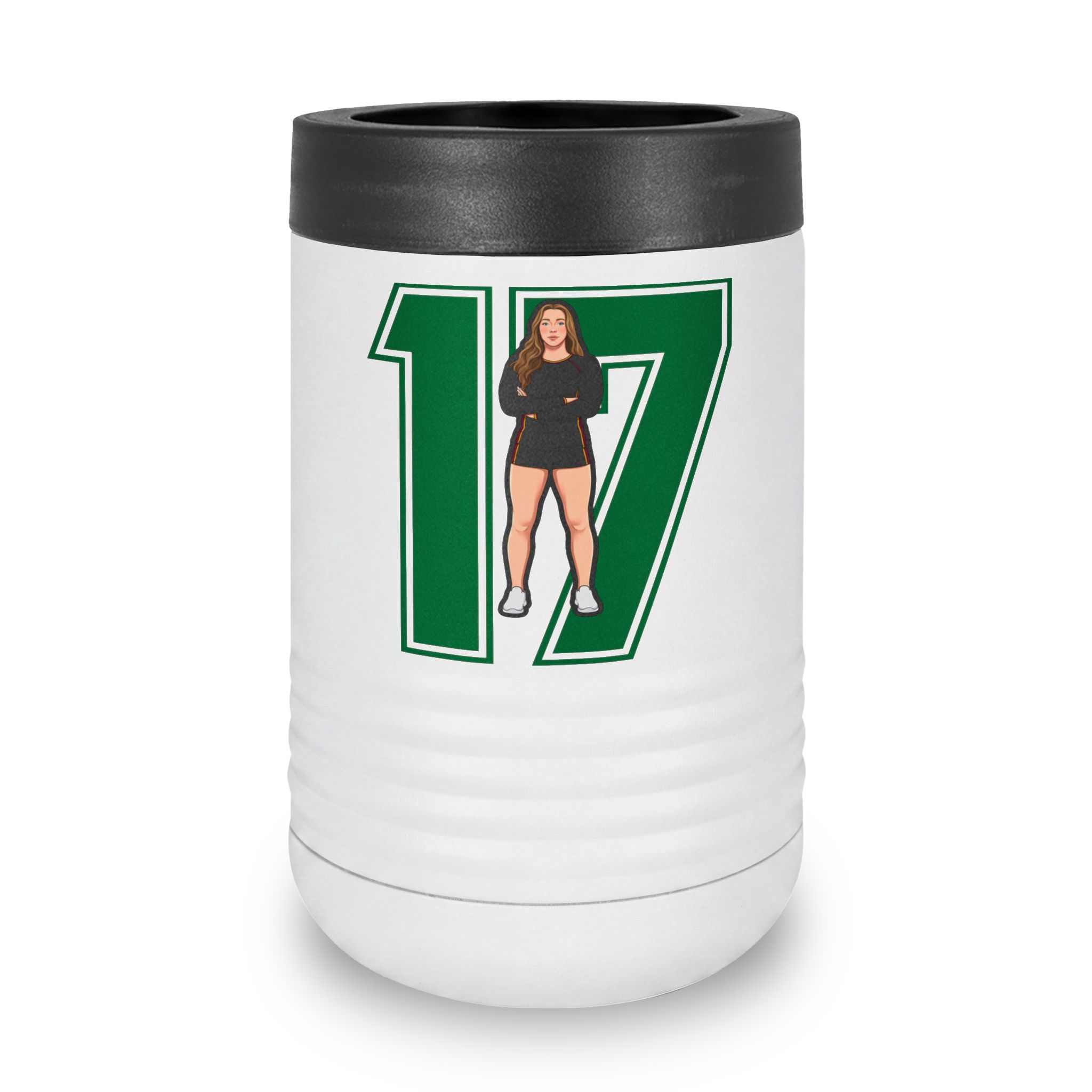 Stainless Can Cooler — character_number in White