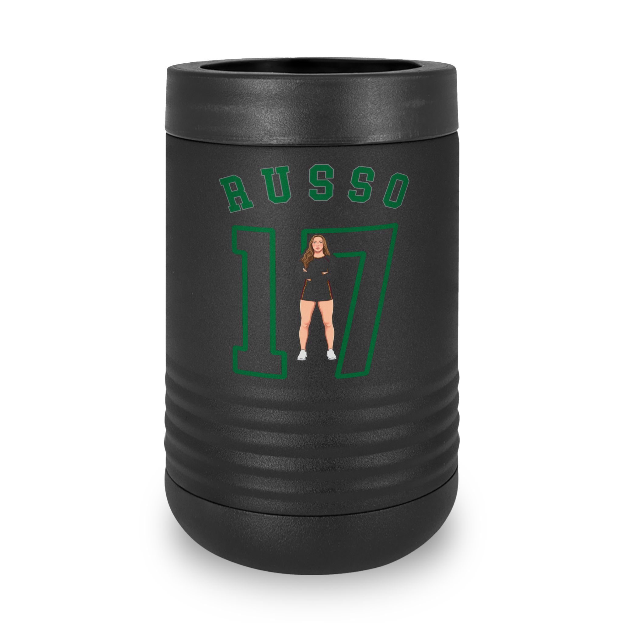 Stainless Can Cooler — character_shirsey_arch in Black