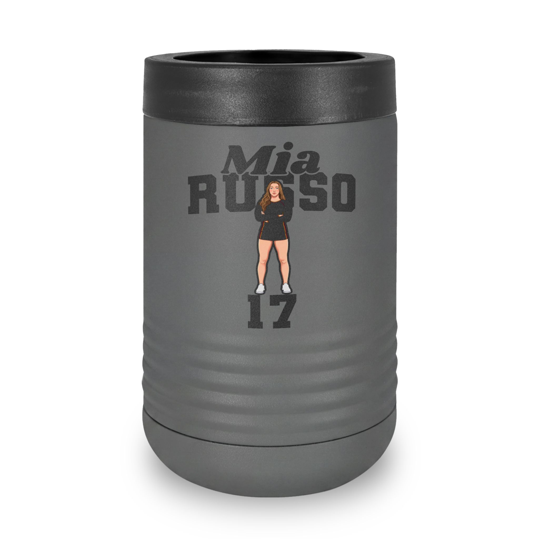 Stainless Can Cooler — character_signature_arch in Grey