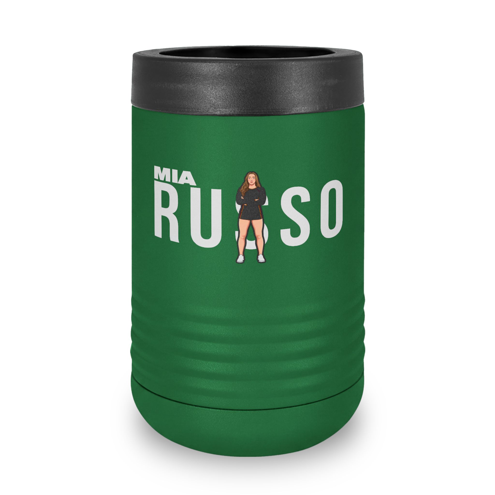 Stainless Can Cooler — character_player_name in Green