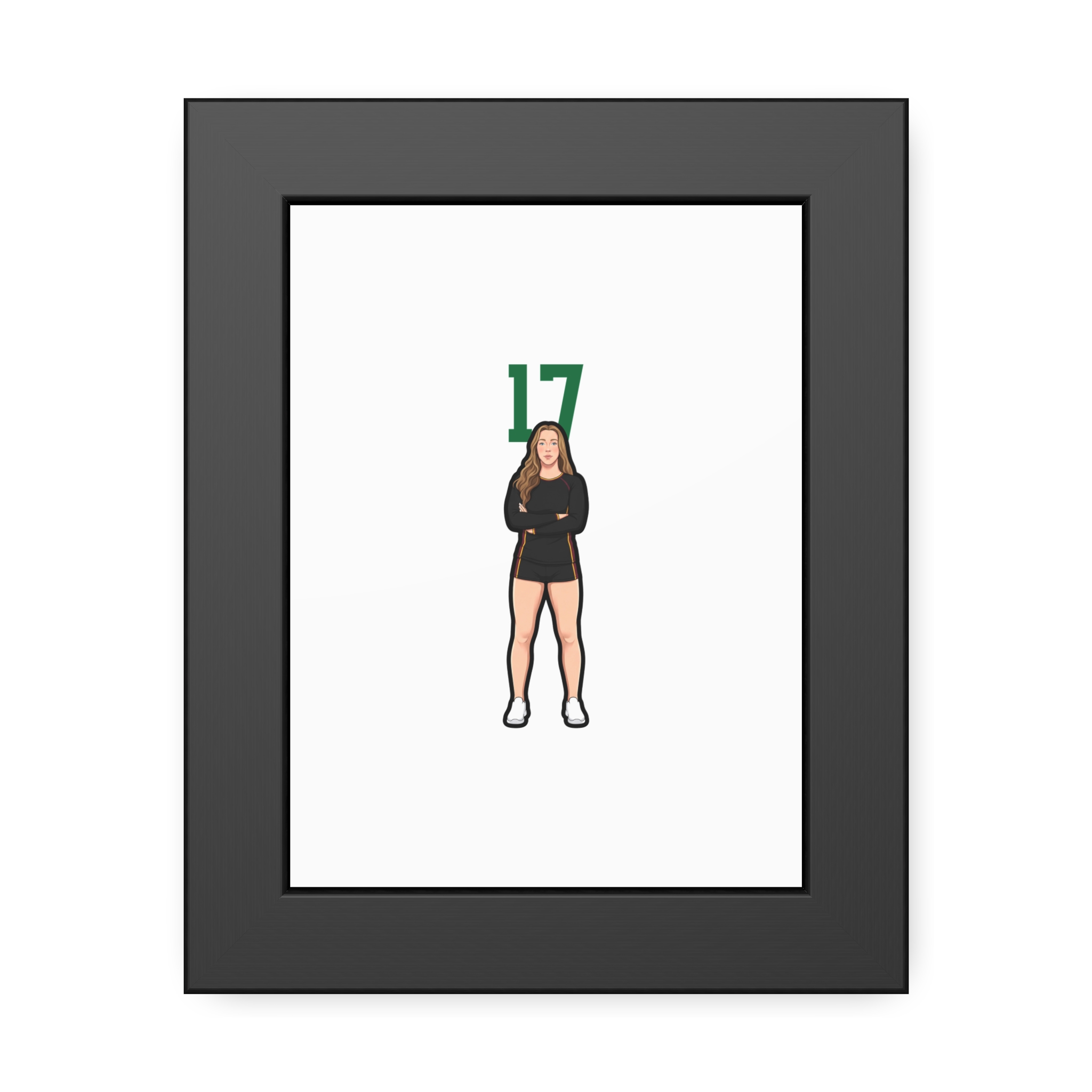 Framed Poster — character_number_top in Black
