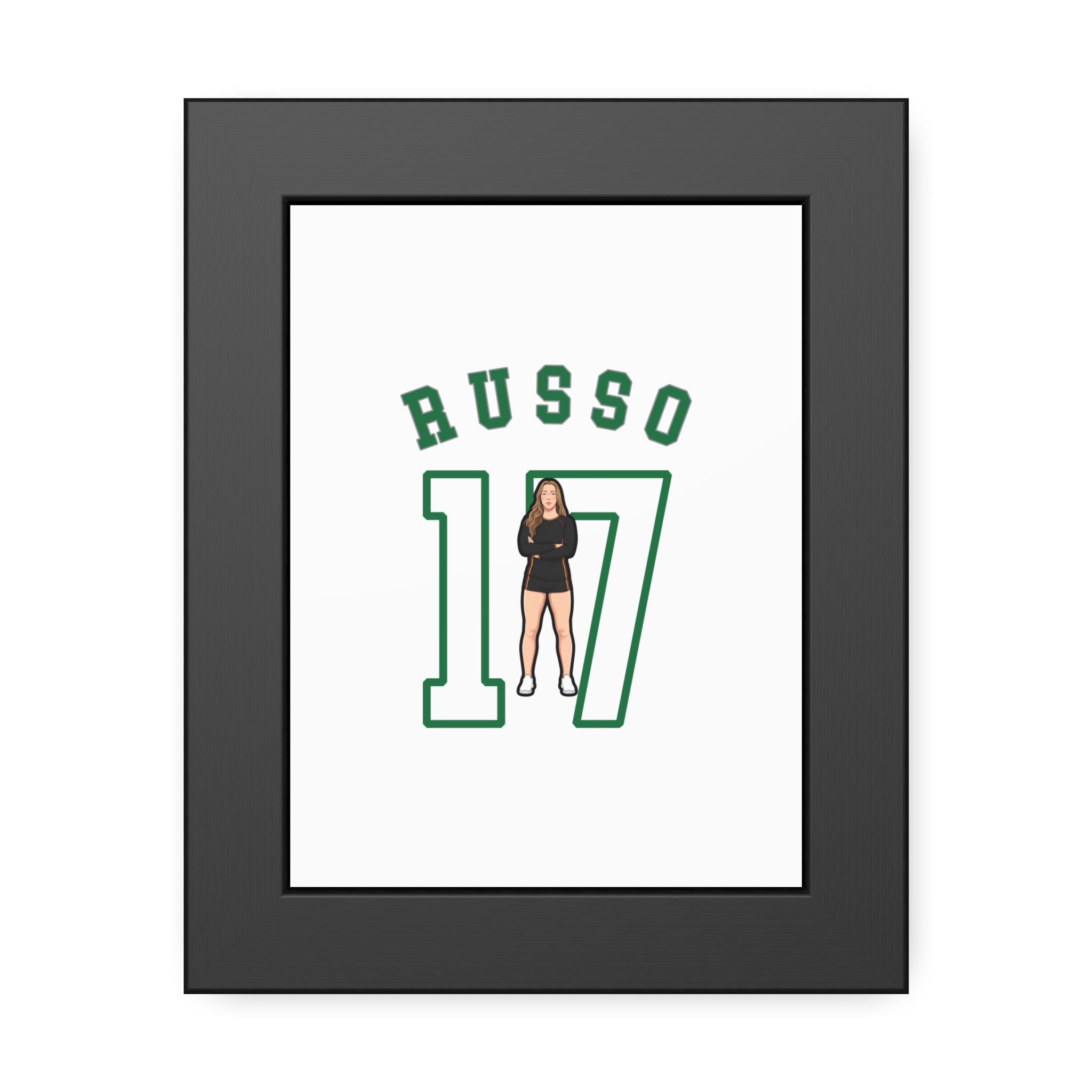 Framed Poster — character_shirsey_arch in Black