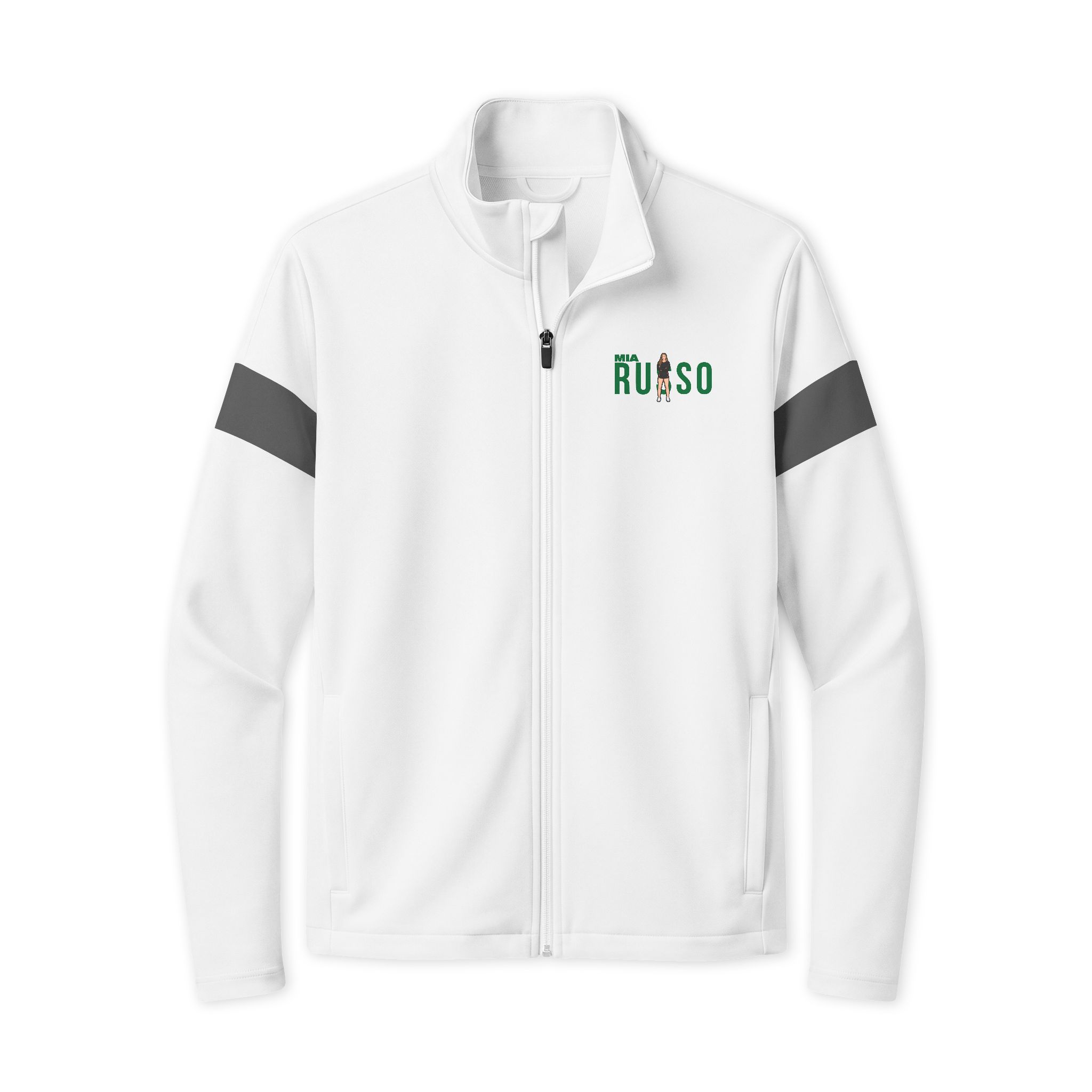 Travel Full-Zip Jacket — character_player_name in White/ Iron Grey